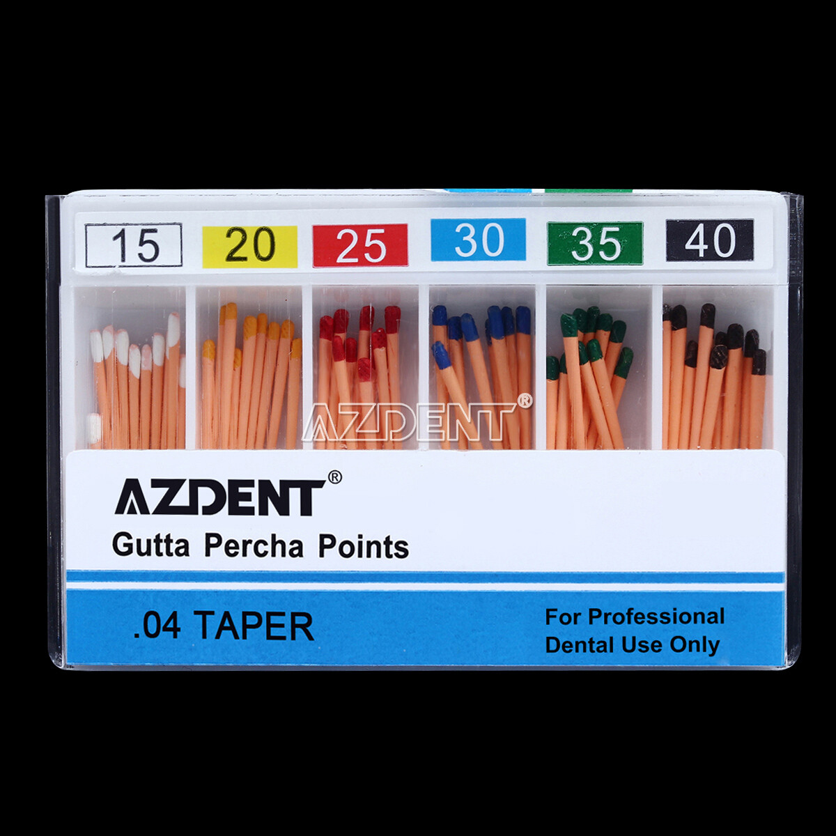 AZDENT Dental Gutta Percha Points Taper 0.02/0.04/0.06 15#-40# For Endo Use