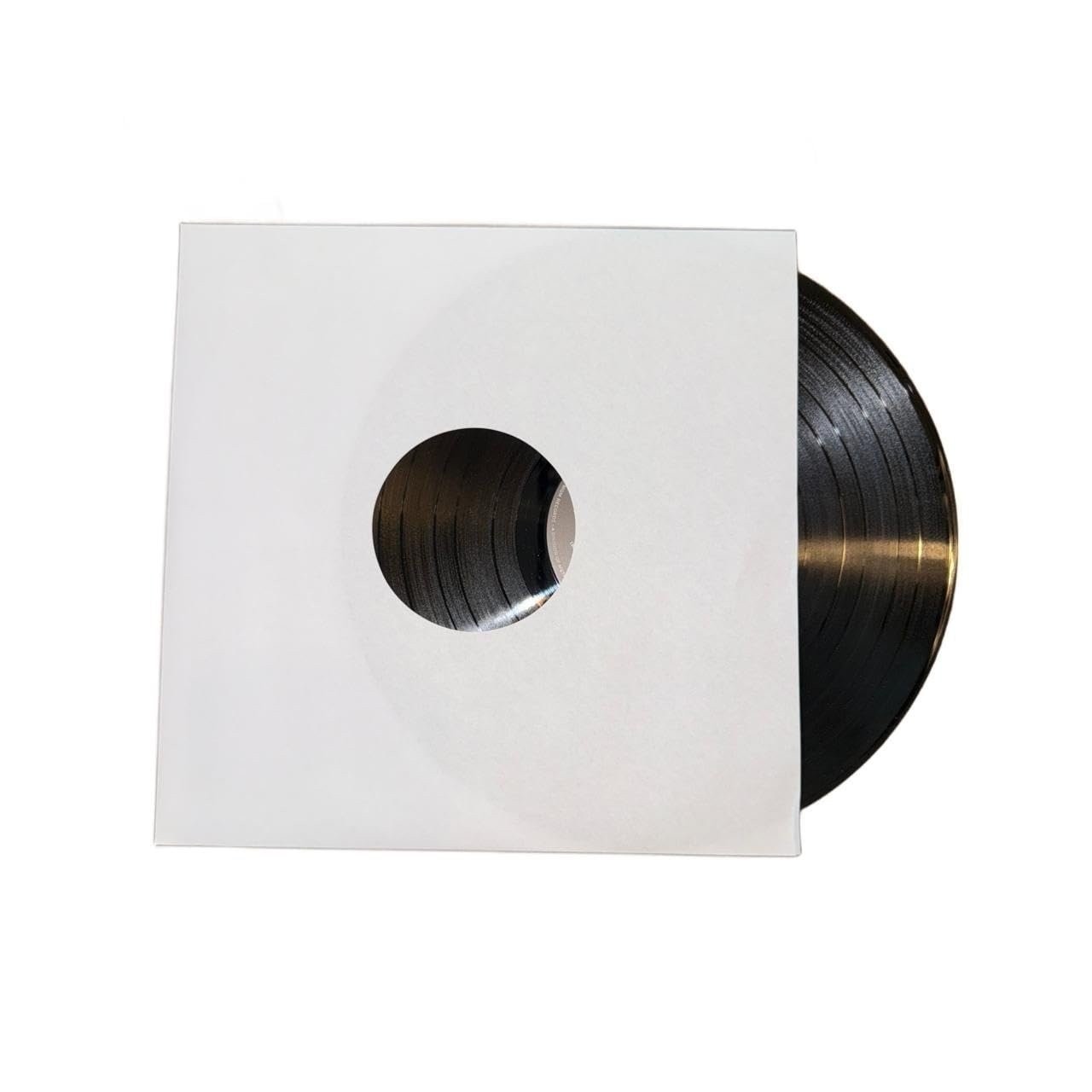 50 – Pack White Paper Vinyl Record Inner Sleeves 12-Inch LP Album