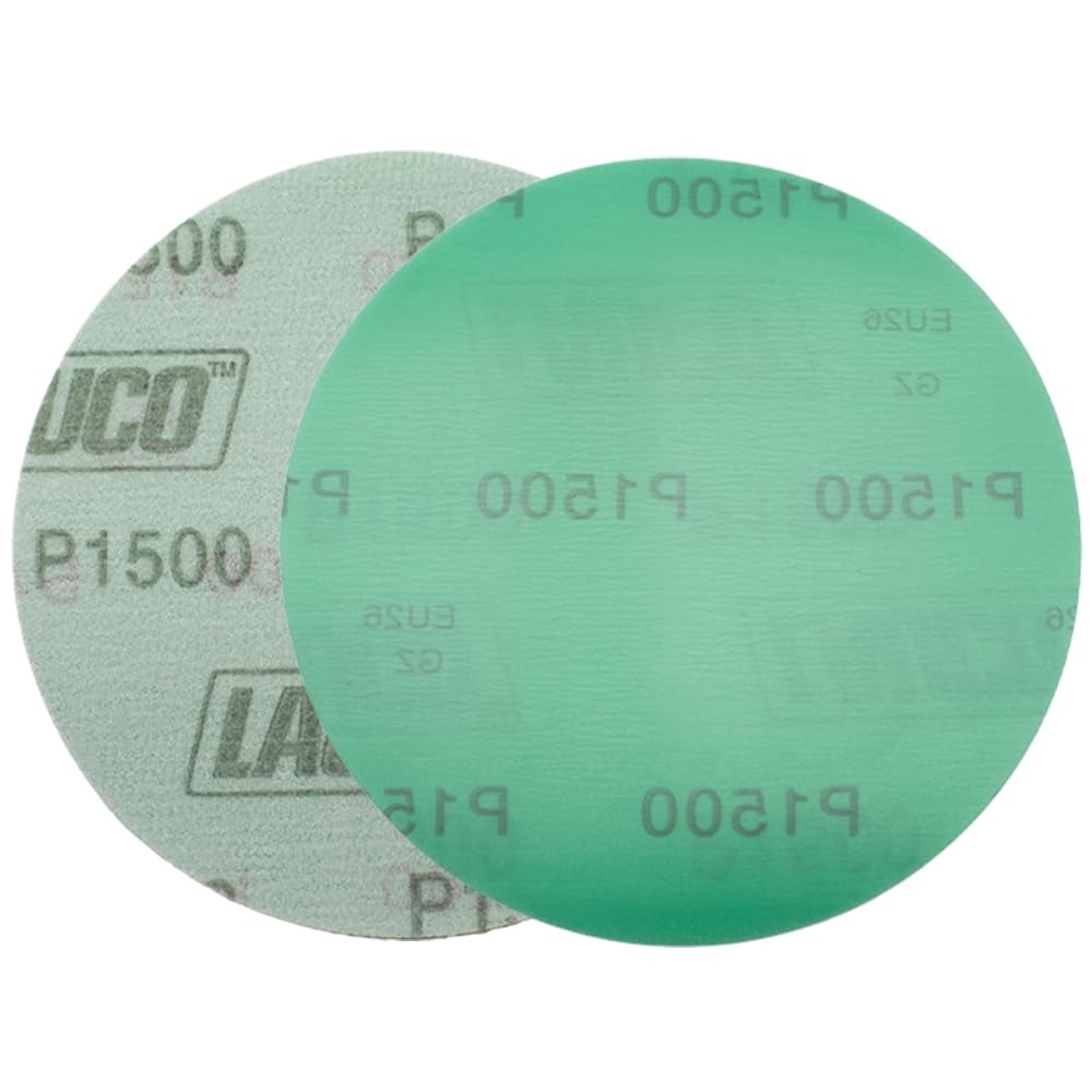 Premium 6″ Hook and Loop Sanding Ceramic Discs (Box of 50) – (GRIT-1500) 25946