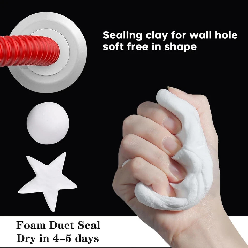 Pack of 8 White Seal Putty Waterproof Duct Repair Sealing Clay,