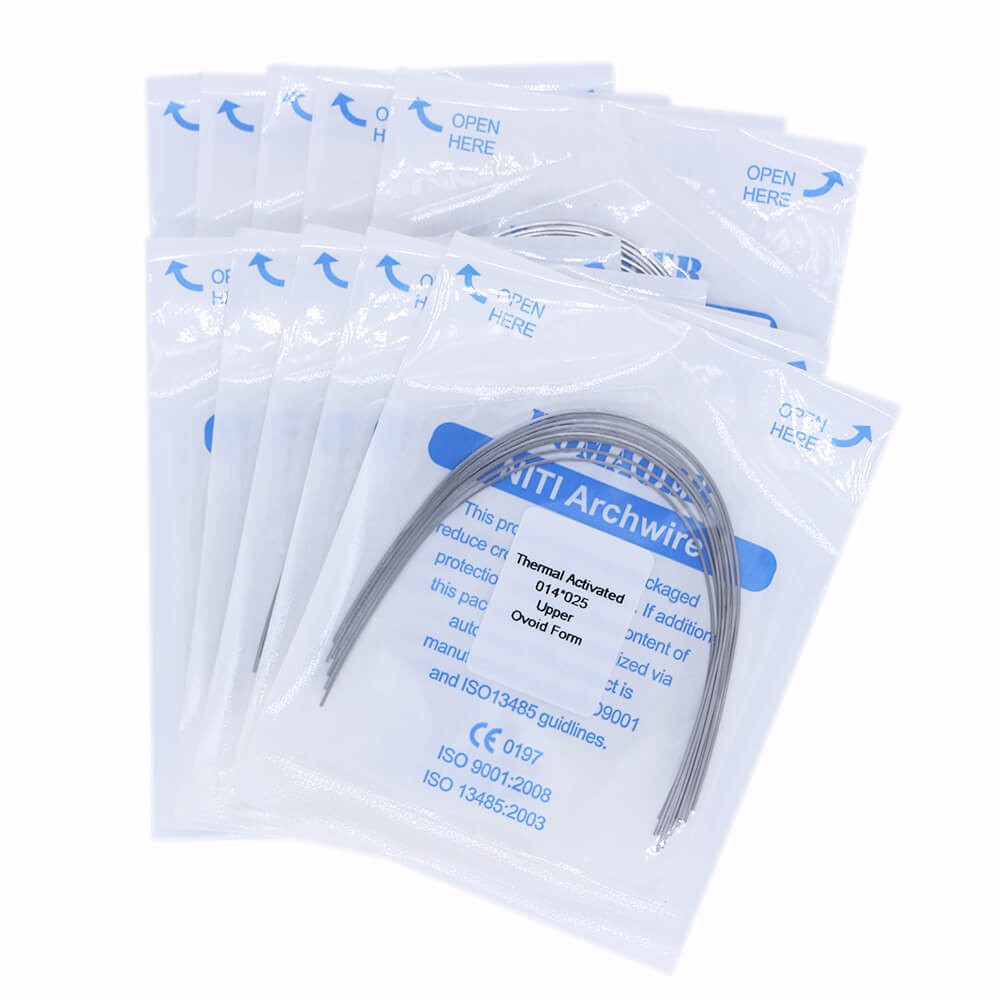 1×Dental Orthodontic Niti Thermal Activated Rectangular Arch Wires 14×25 Upper