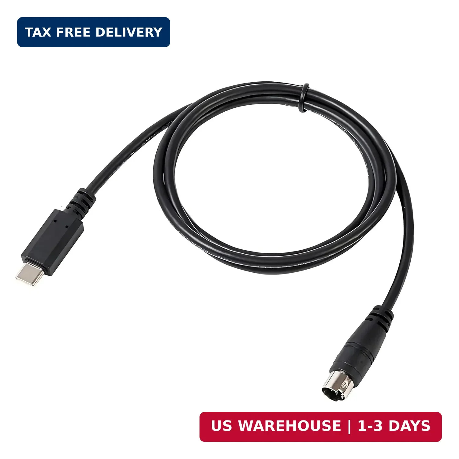 USB-C to Mini-Din 7 Pin Male Cable for IK Multimedia iRig Series, Compatible wit