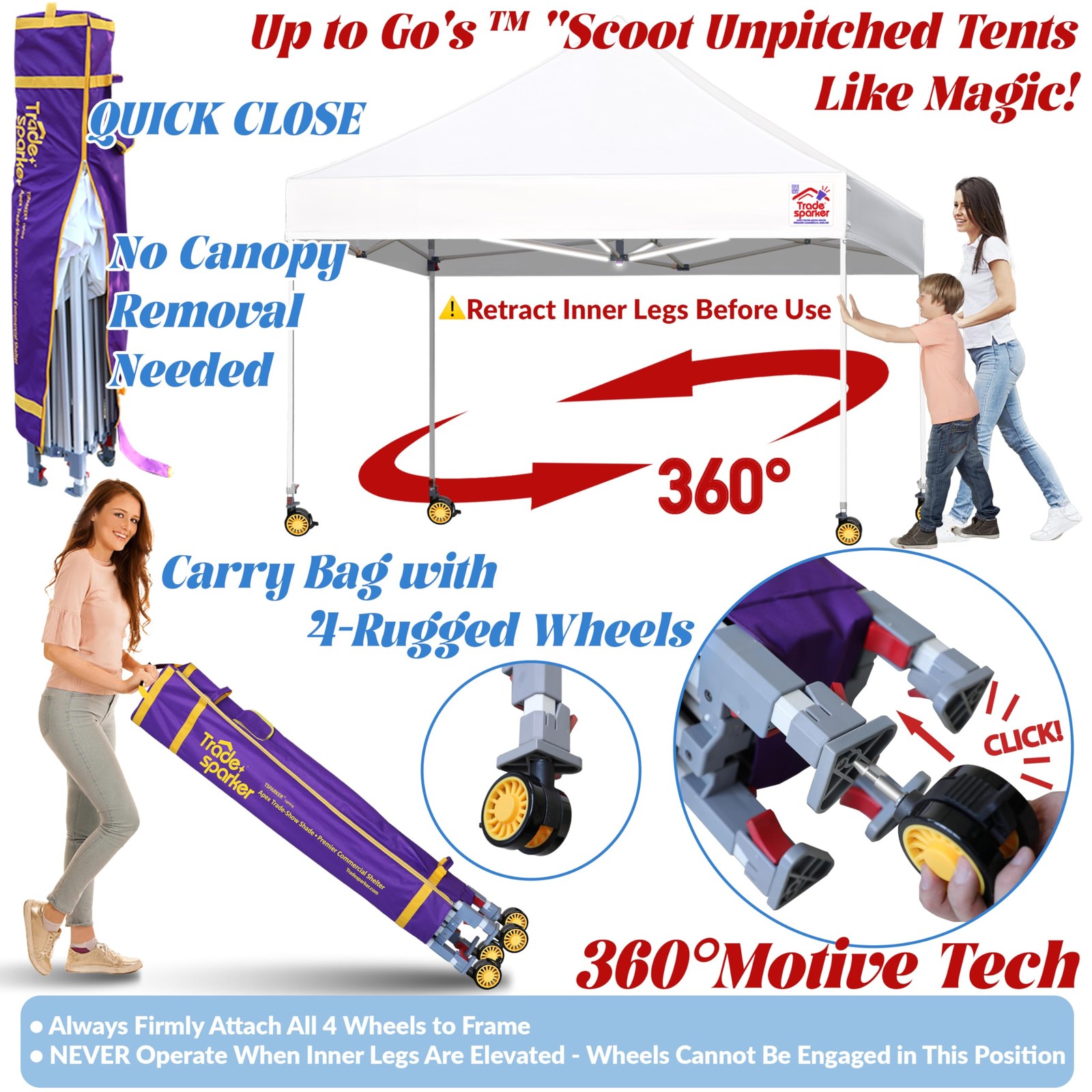 Tradesparker 10X10 Pop Up Canopy Tentcommercial Movable Canopy Apexcore
