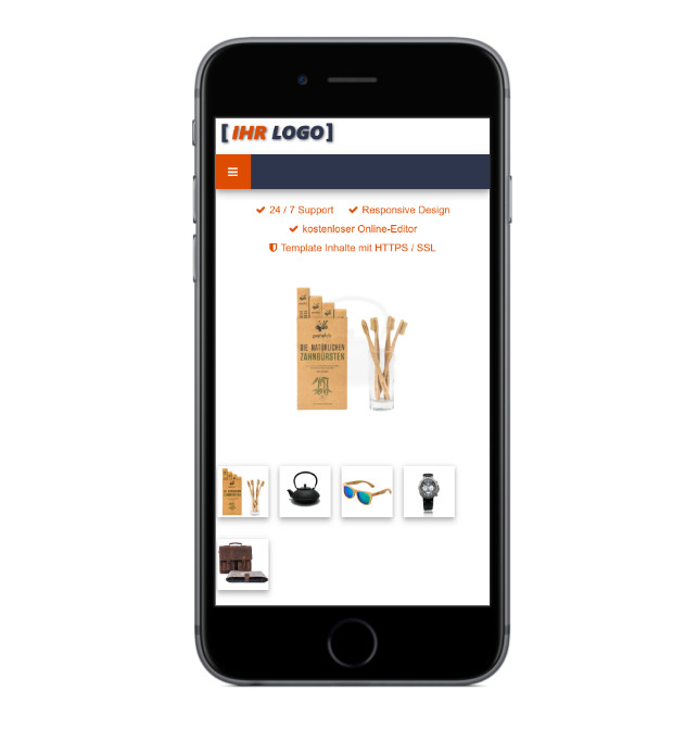 Verkaufsvorlage 2023 eBay Responsive Design Business dark bl. + Editor + Bonus