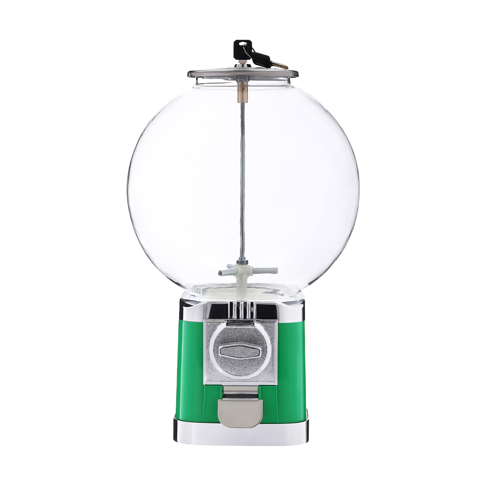 Gumball Machine With Coin Bank – Green Vintage Bubble Gum Candy Dispenser USA
