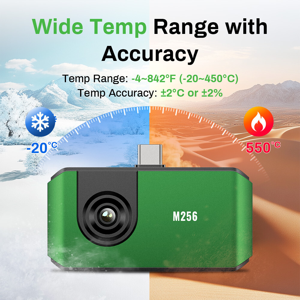 M256 Thermal Imaging Camera for Android Smartphones USB-C 256×192 IR Resolution