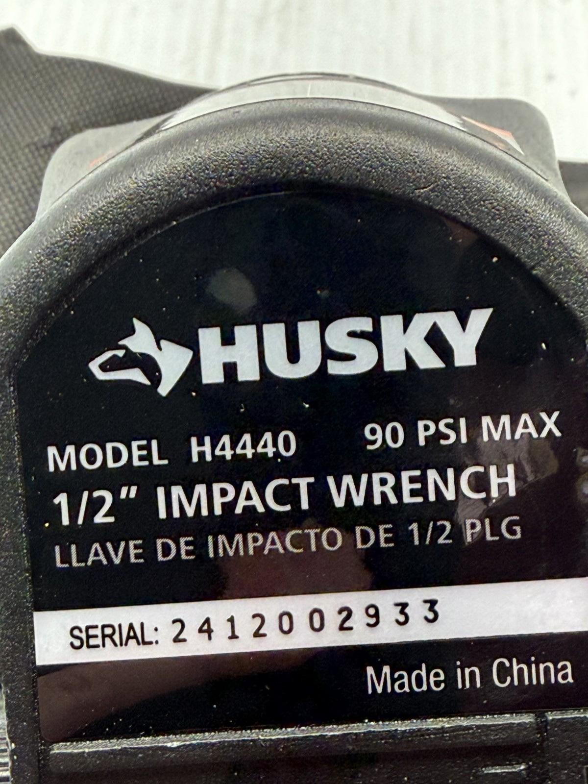 Husky 1/2 in Impact Wrench 450 Ft-LBS 1006 769 724