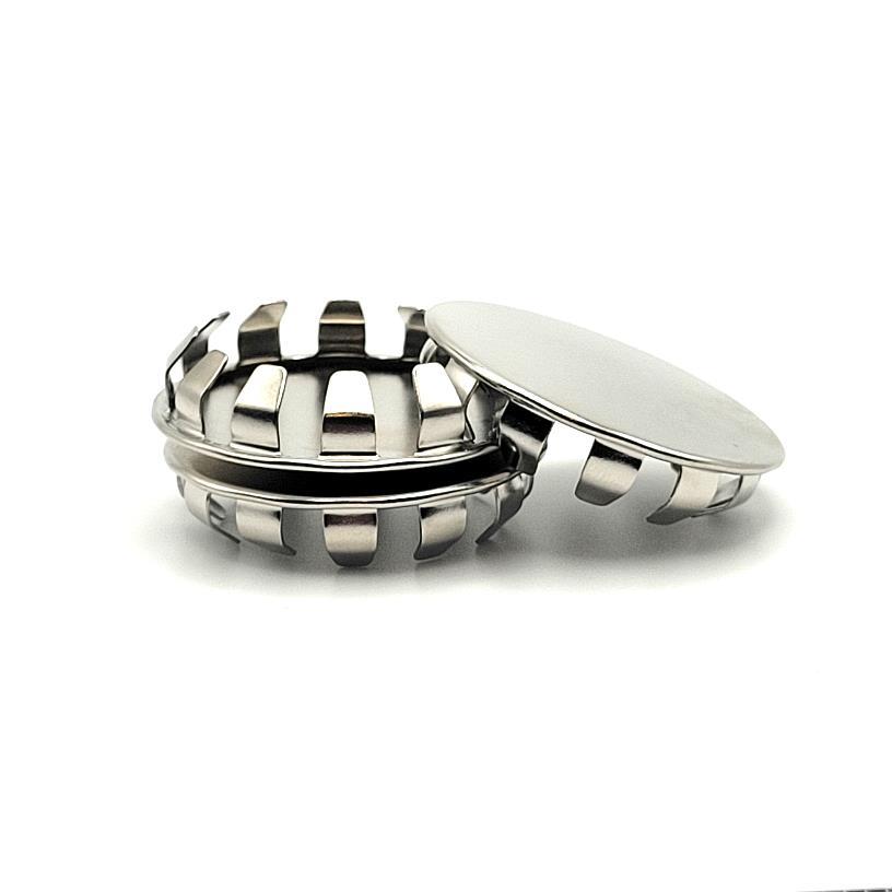 7/8” Metal Snap in Panel Plugs Bright Nickel Plated Steel Hole Cover .875 Silver