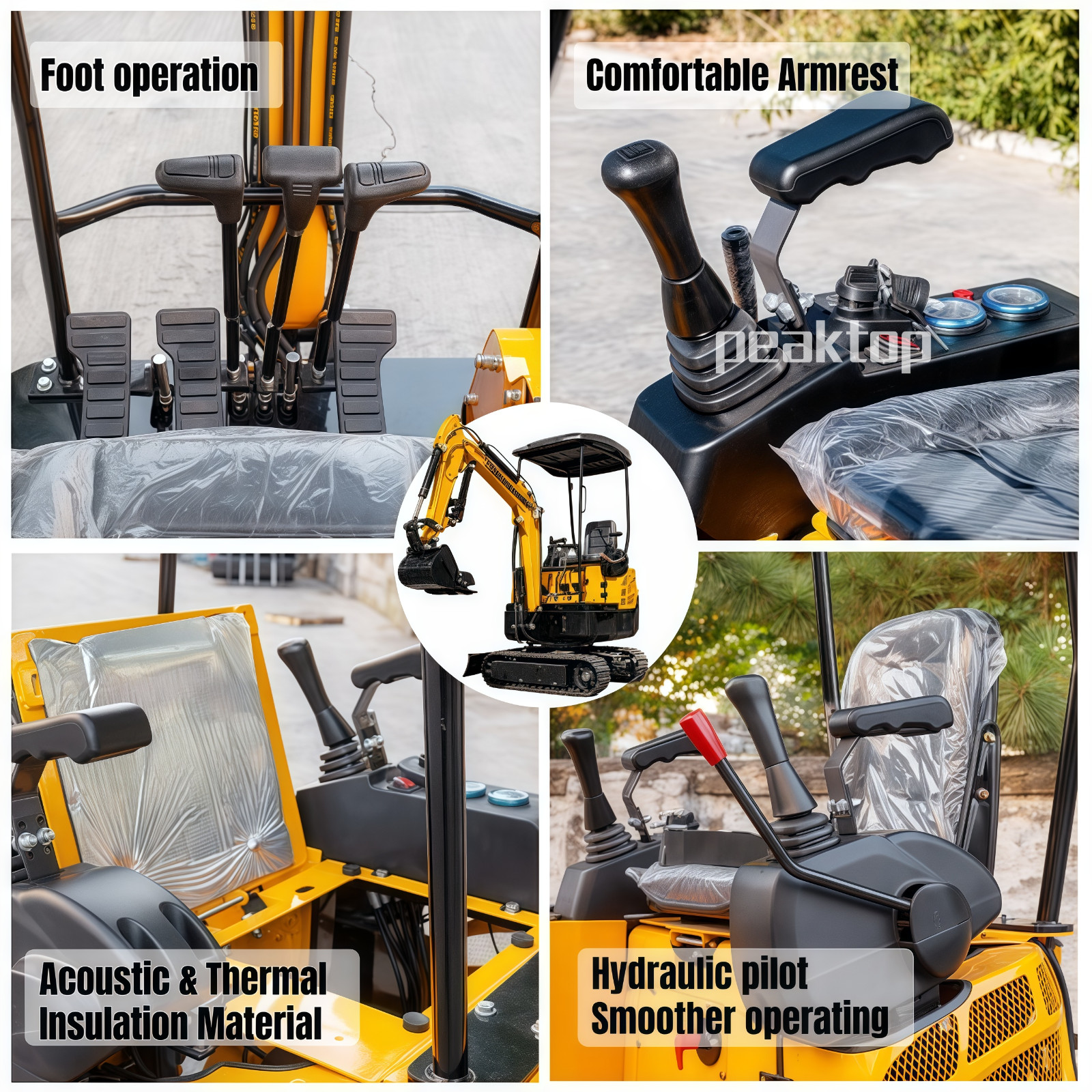 FREE SHIP 1.6Ton 2Ton Mini Excavator EPA B&S Engine Tracked Crawler Digger