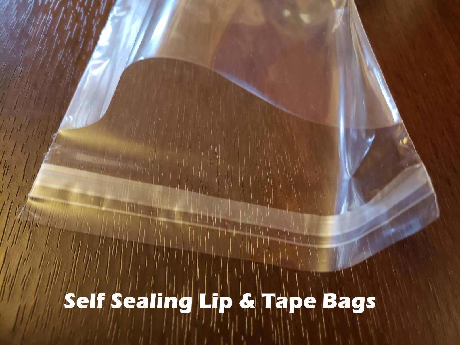 Clear Resealable Self Seal Adhesive Bags Cello Lip Tape Reclosable Poly Plastic