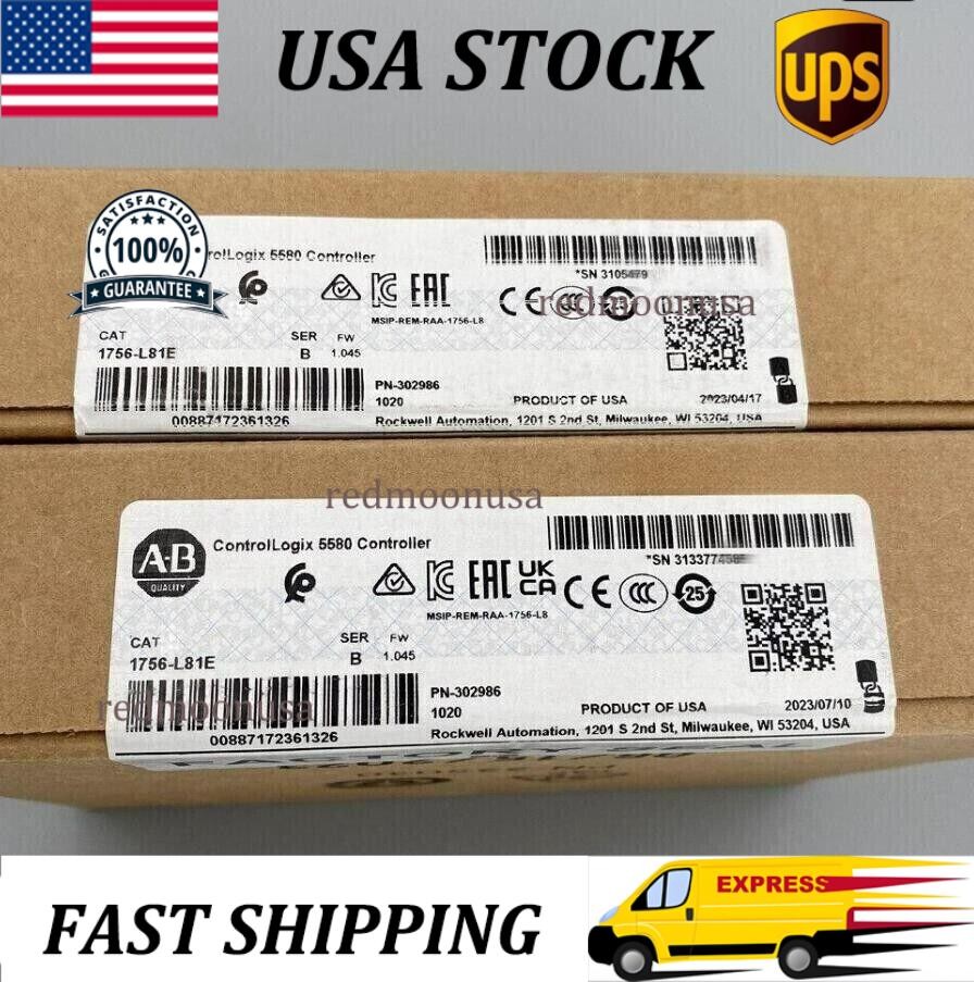 Allen-Bradley 1756-L81E SER B ControlLogix 5580 Controller NEW Factory Sealed #