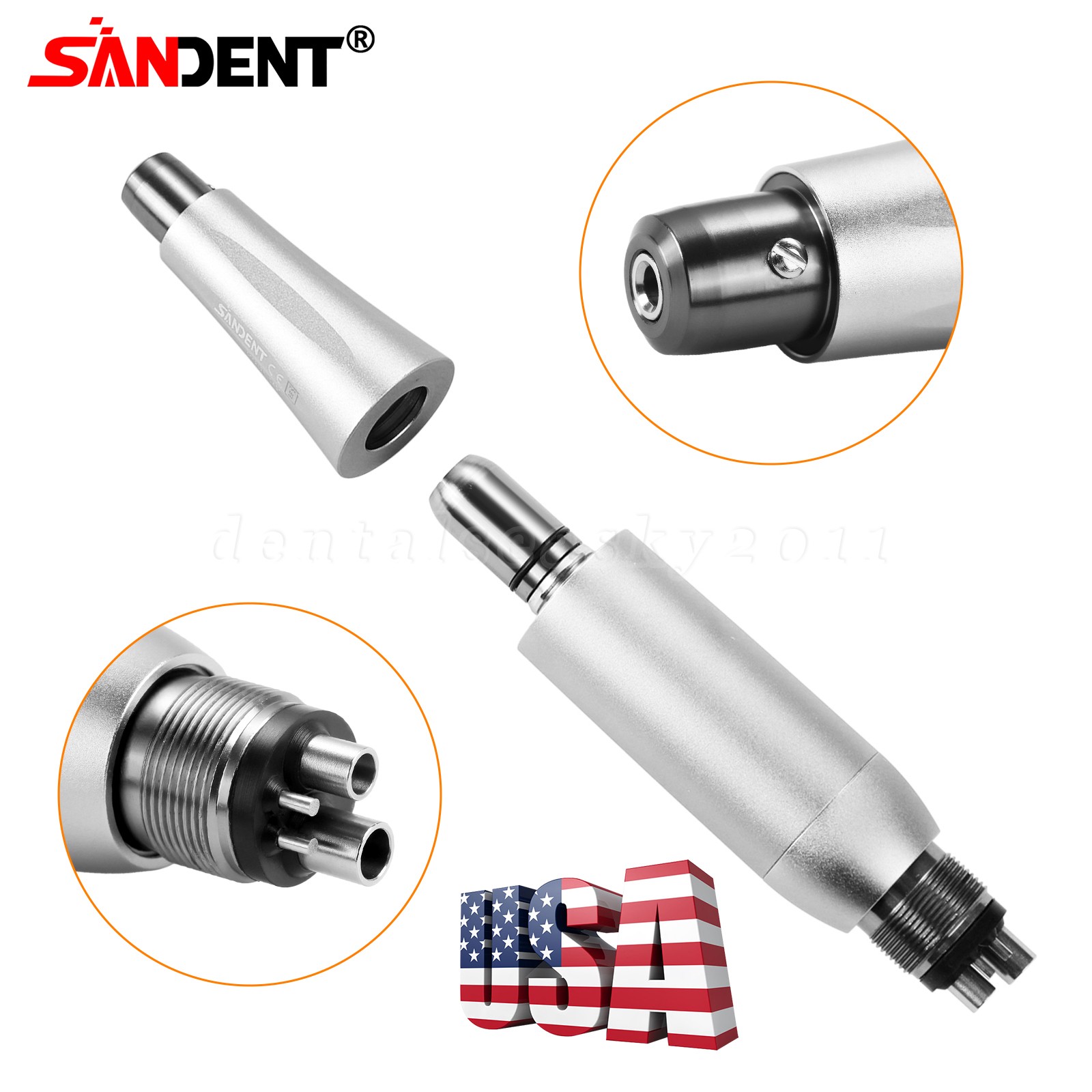 NSK Style Dental 45 Degree Surgical High Speed Handpiece Push Button 4 Holes OR