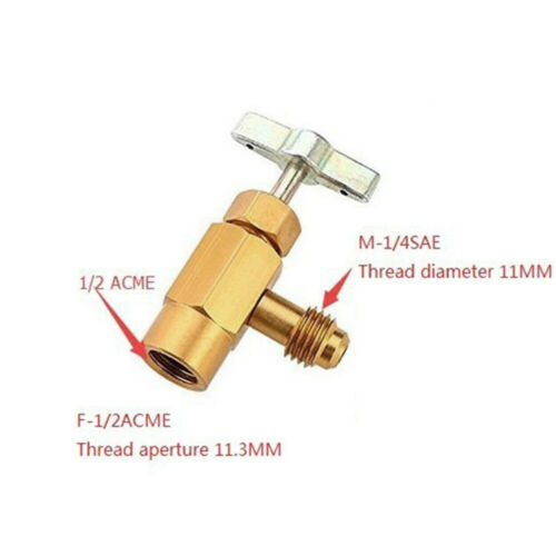 Self-Sealing A/C AC Can Tap Freon Puncture Style Tapper Adapter Dispensing Valve