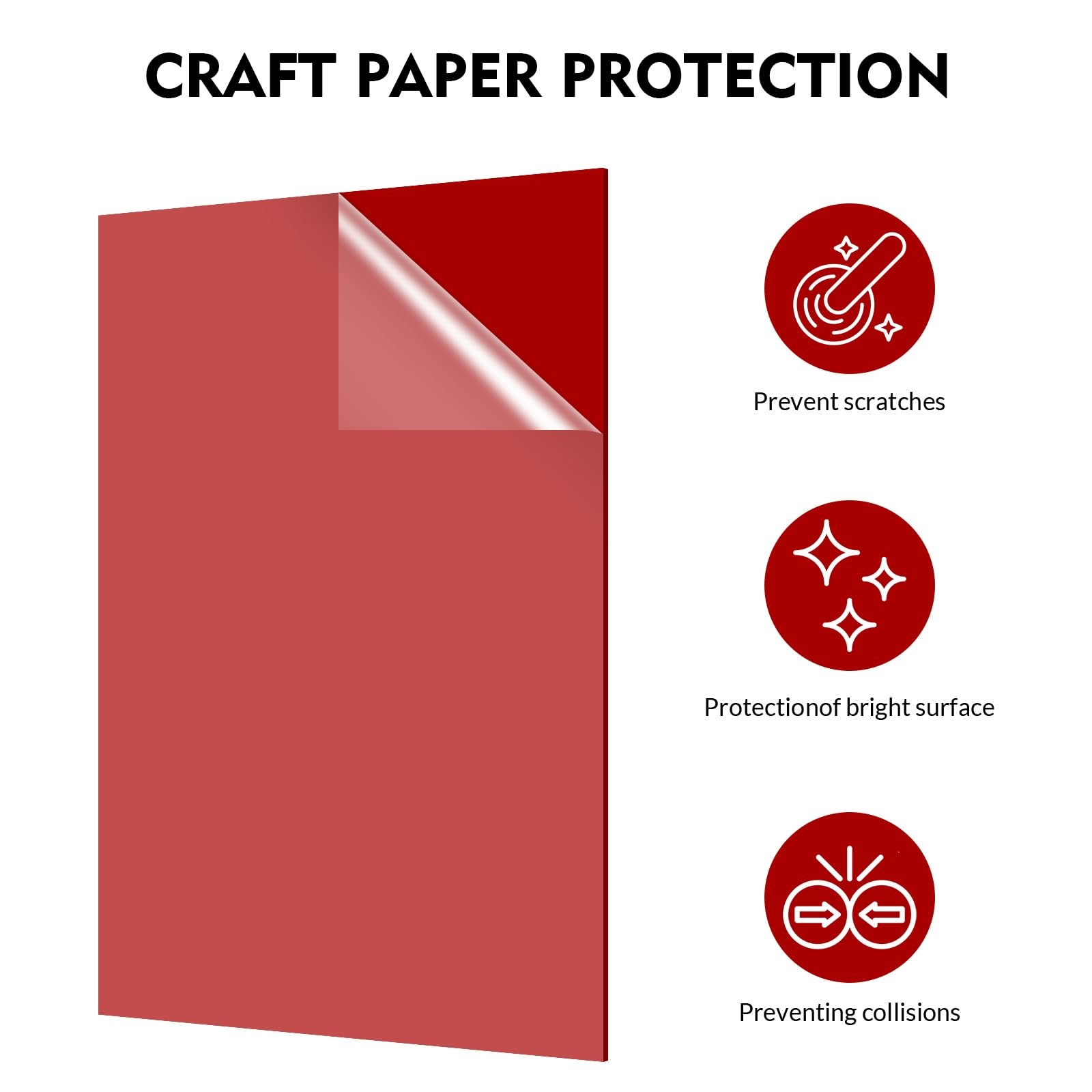 Laser Engraving Blank Red ABS Double Color Plastic Sheet 11.8×6.49×0.05 In
