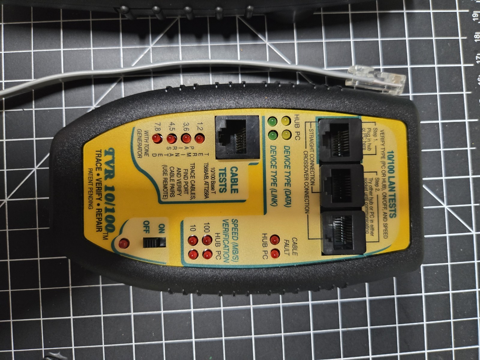 Triplett TVR10/100/1000 Byte Brothers LAN Cable Tester W/CASE *