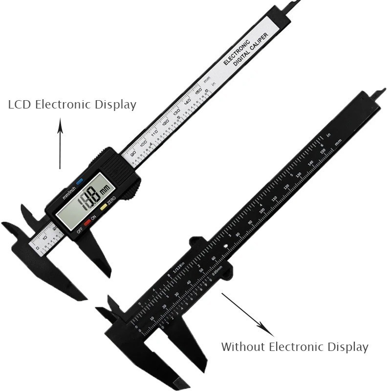 150mm Digital Caliper Carbon Fiber Electronic Vernier Caliper Gauge Micrometer