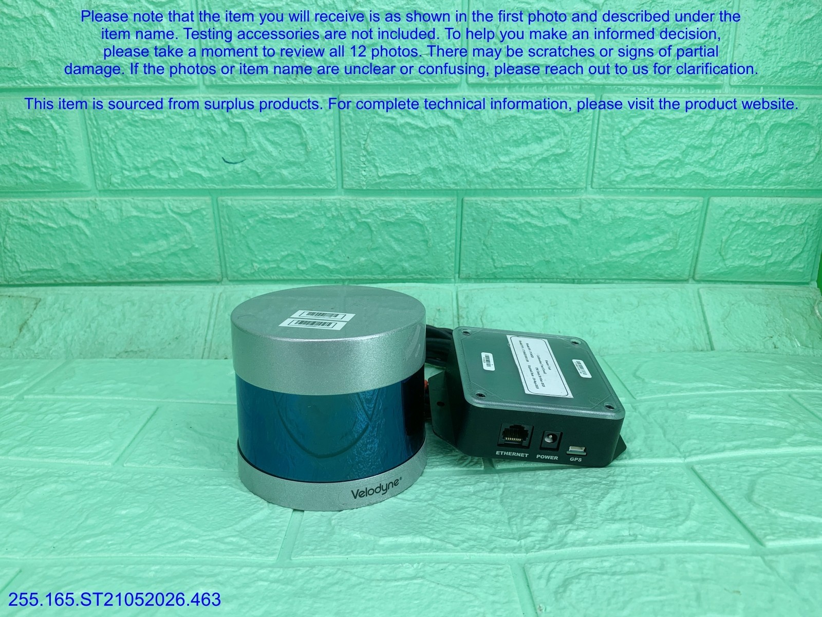 Velodyne VLP-32C Ultra Puck 32CH. LiDAR Sensor as in photos, sn:1138, DHL