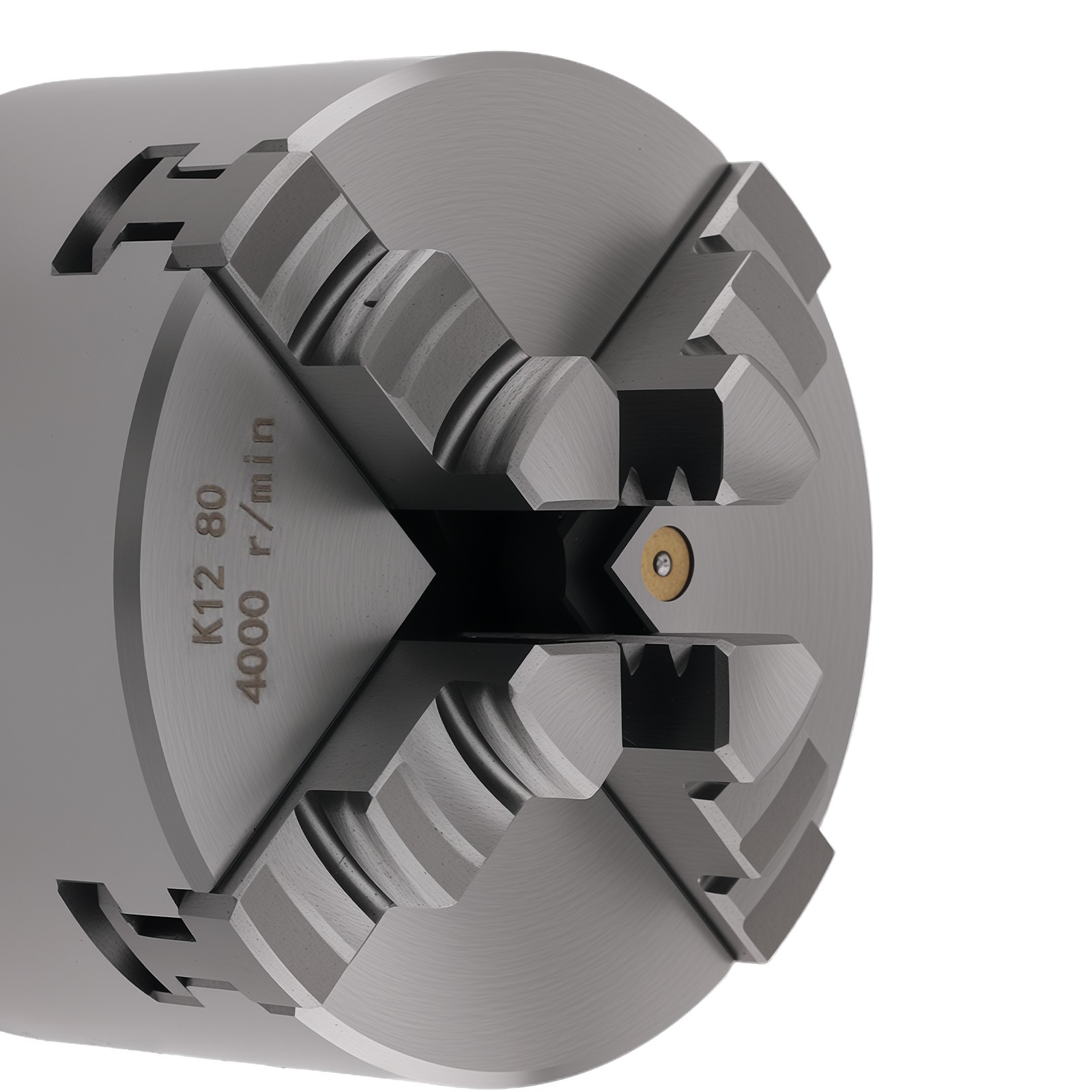 4 Jaw Self Centering Metal Chuck K12-80 80mm for Bench Lathes Plain Back