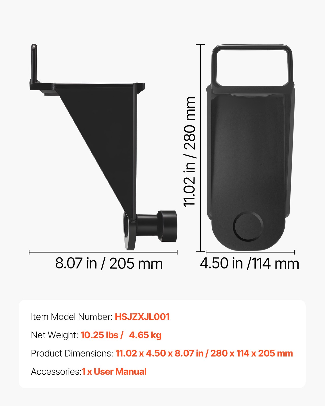 VEVOR 1-Pack Shipping Container Jack Lug with Handle Storage Leveler Booster