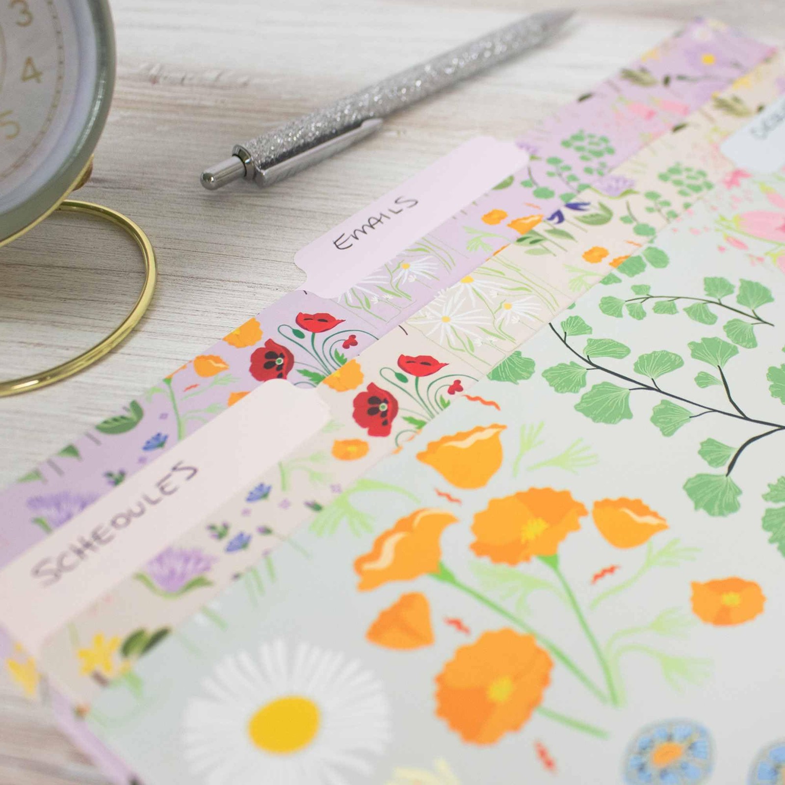 bloom daily planners Decorative File Folders – Set of 6 Pack, Garden Party