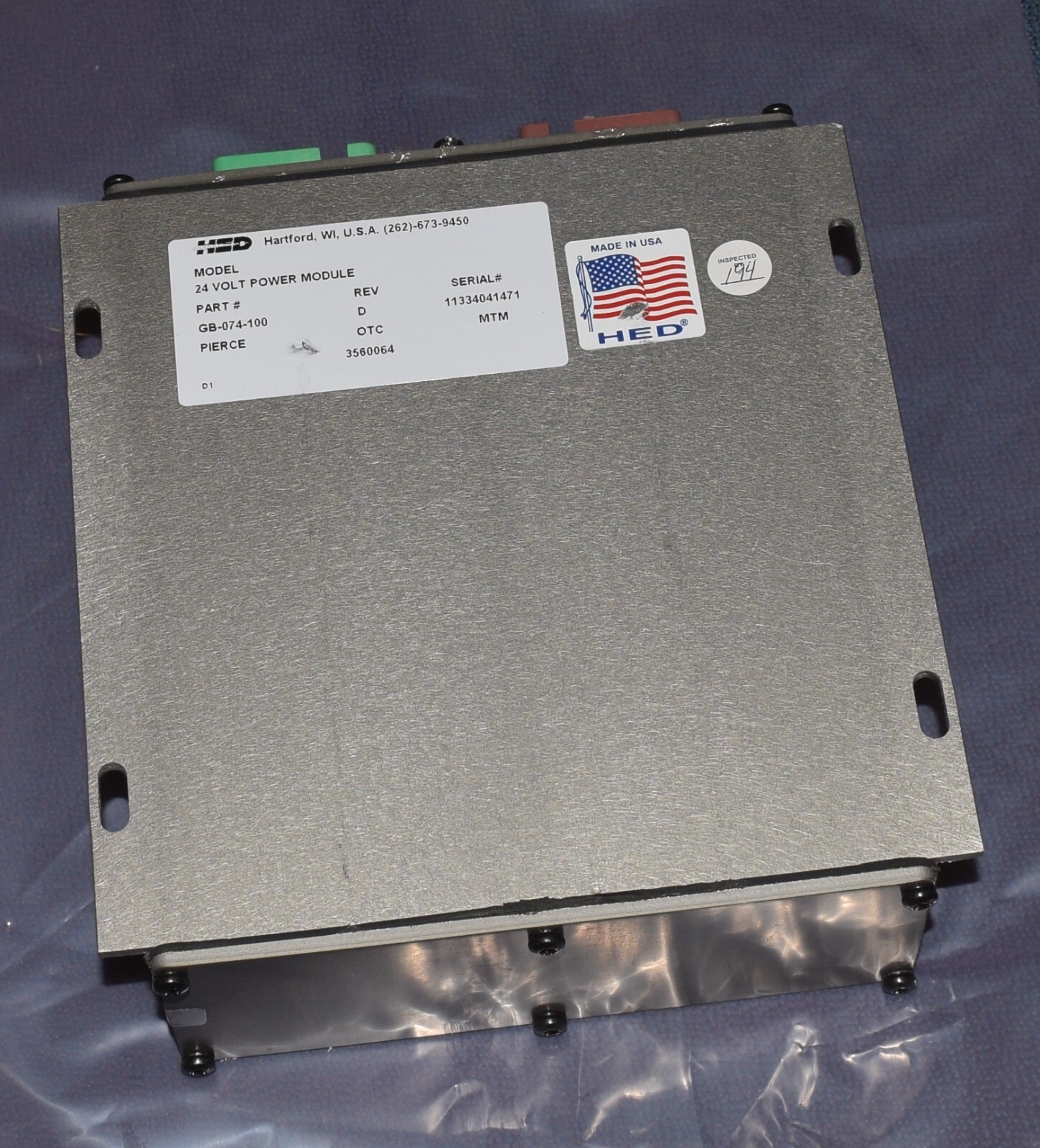 OSHKOSH 24 VOLT POWER MODULE HED GB-074-100 3560064 6130-01-558-3022 LVSR