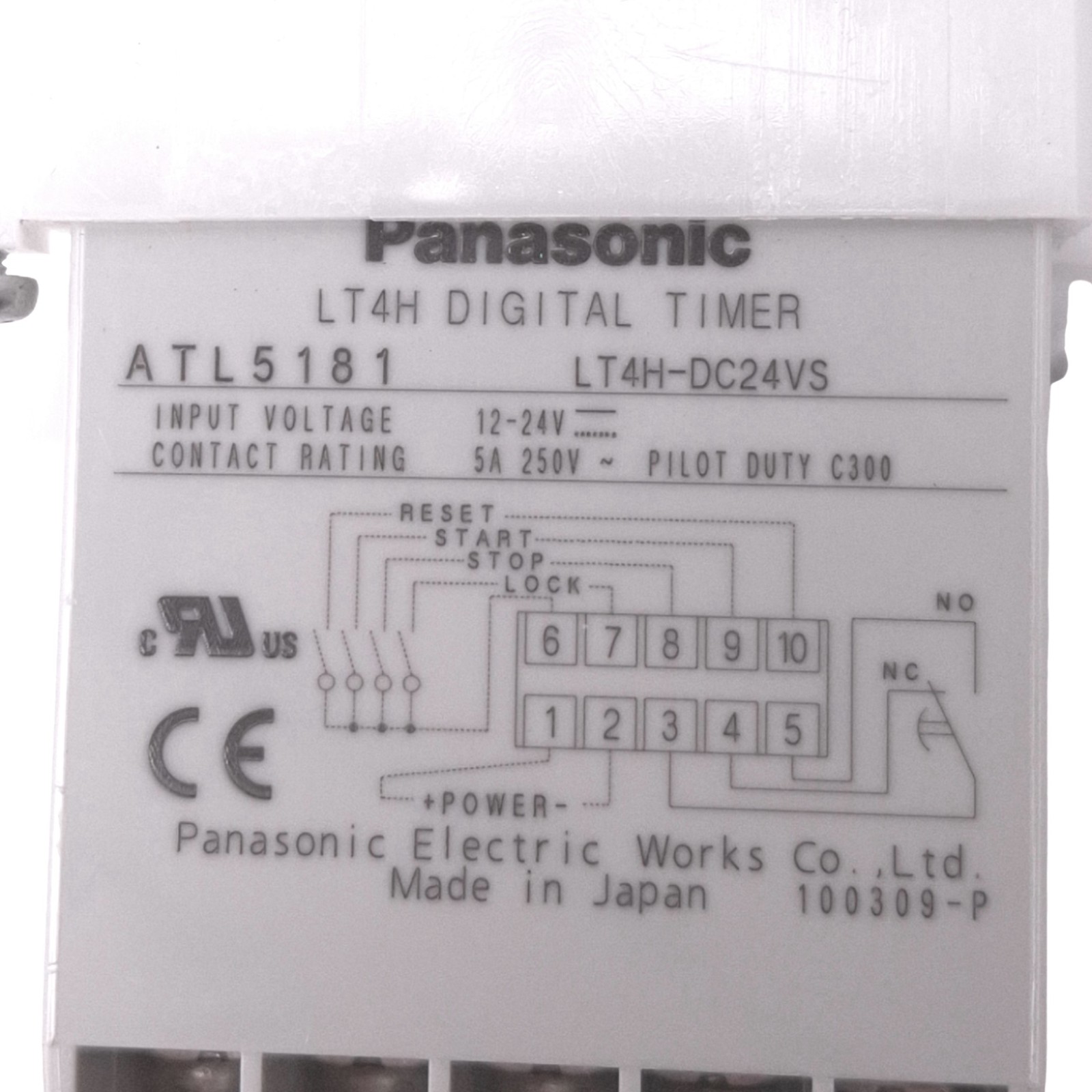 Panasonic LT4H-DC24VS Digital Timer Delay Relay, SPDT, 0.001s-999.9h, 24VDC Coil