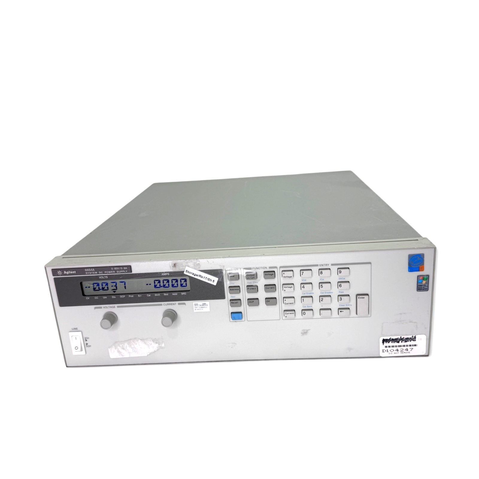 Agilent Keysight HP 6654A System DC Power Supply 0-60V 0-9A 540W GPIB Power On