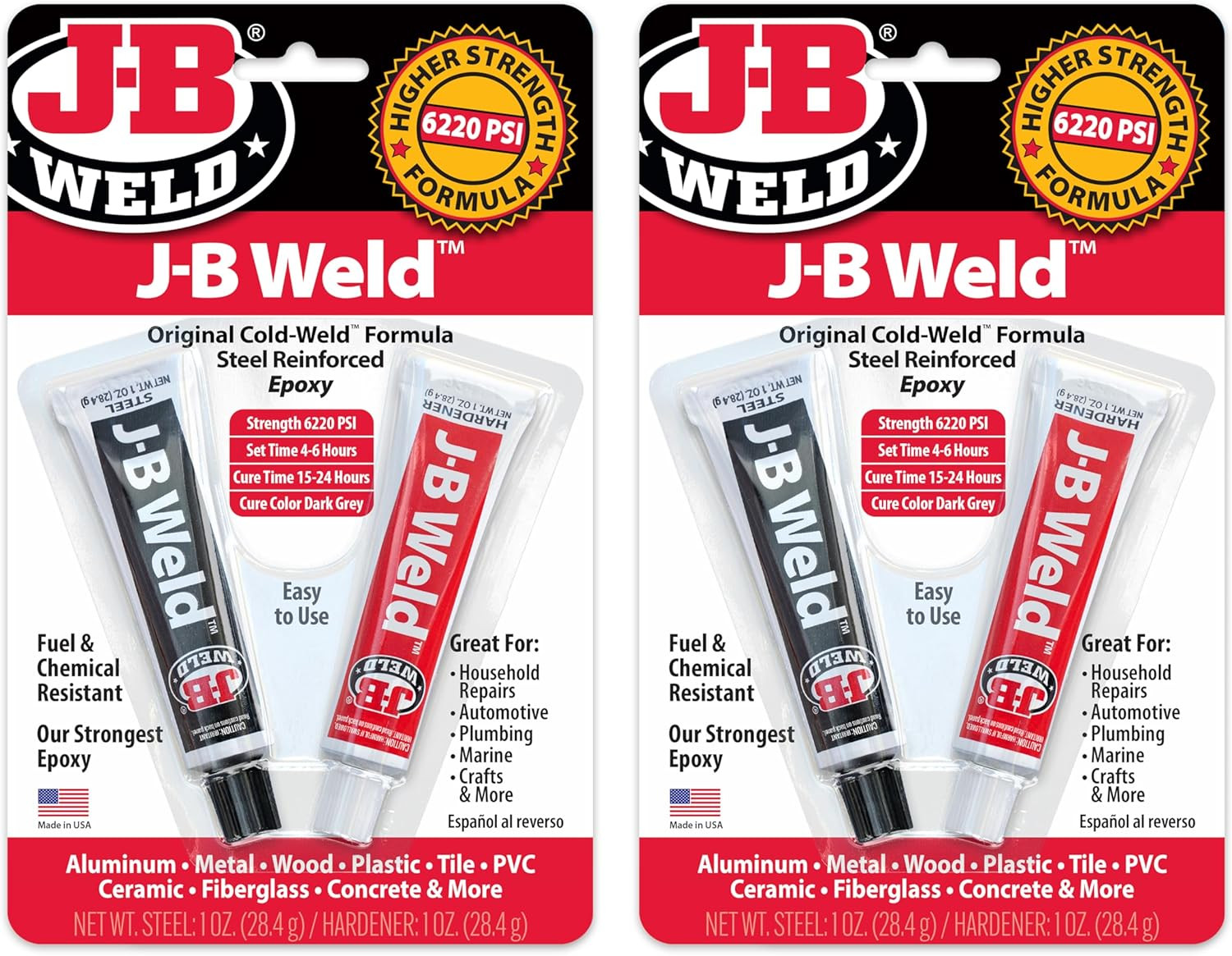 Original Epoxy, Steel Reinforced Epoxy, High Strength – 2 Pack, Dark Grey (8265S