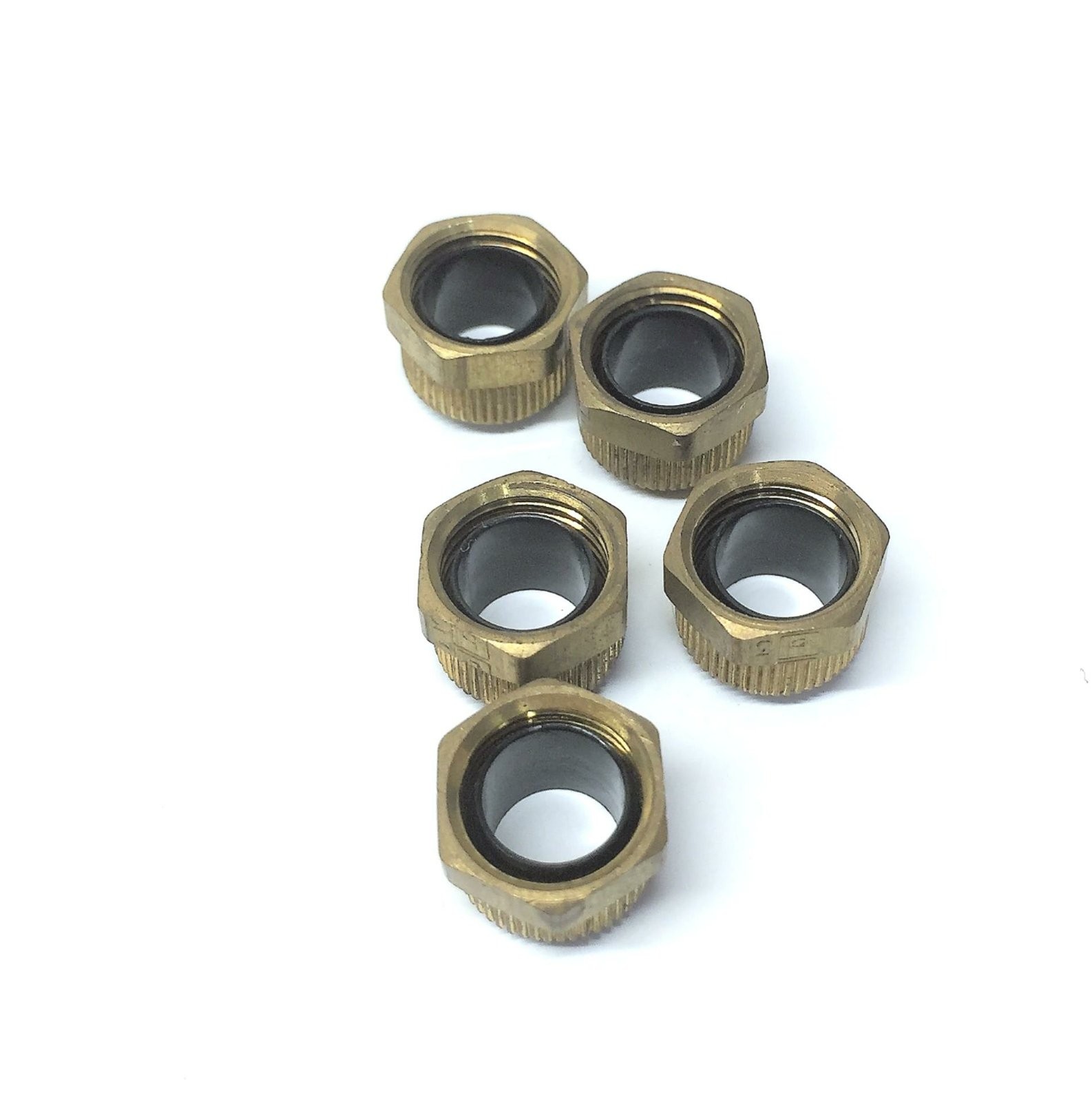 Unbranded/Generic 5/16″ Brass Nut & Sleeve [Lot of 5] NOS