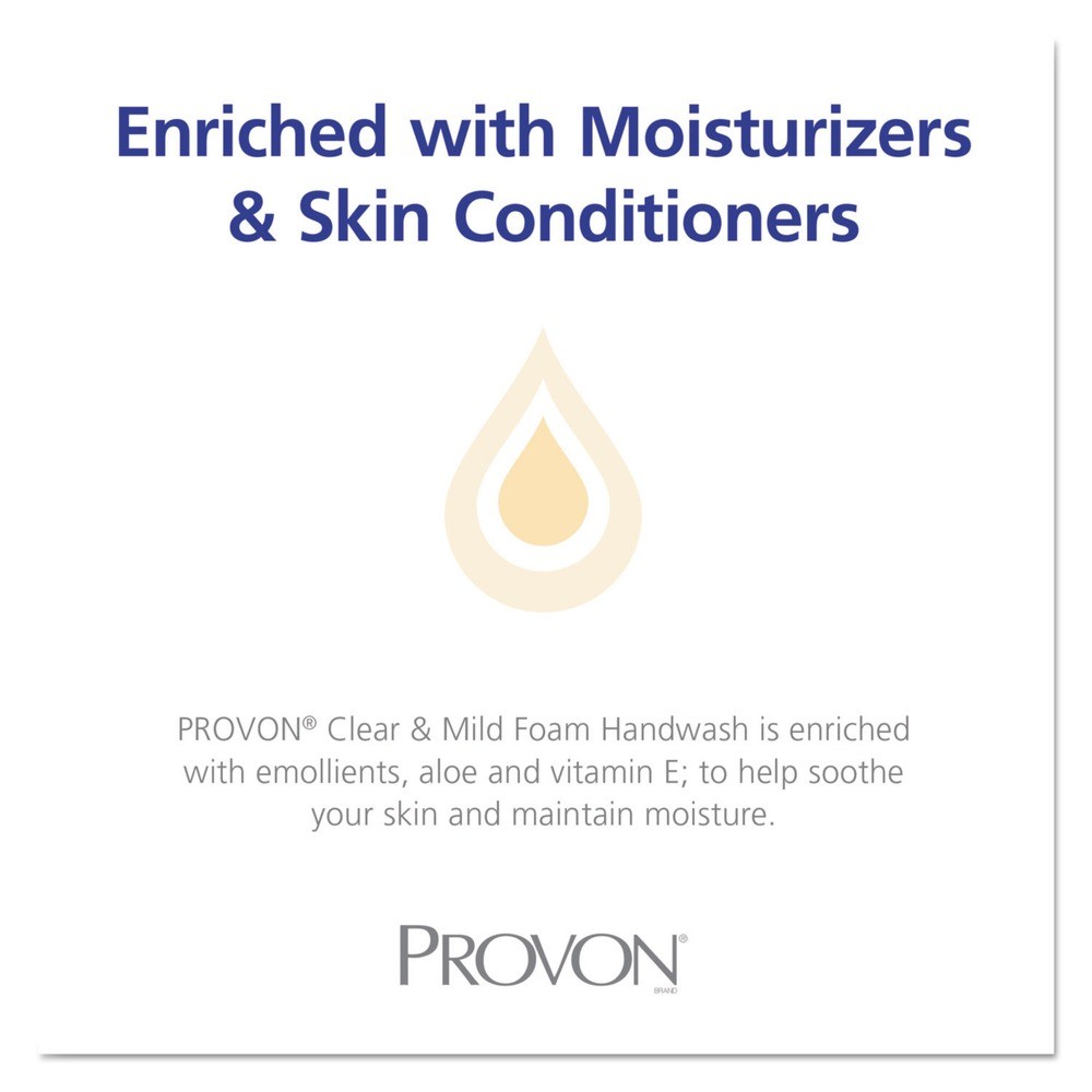 PROVON 872104 700 mL Clear and Mild Foam Hand Wash – Unscented (4/Carton) New