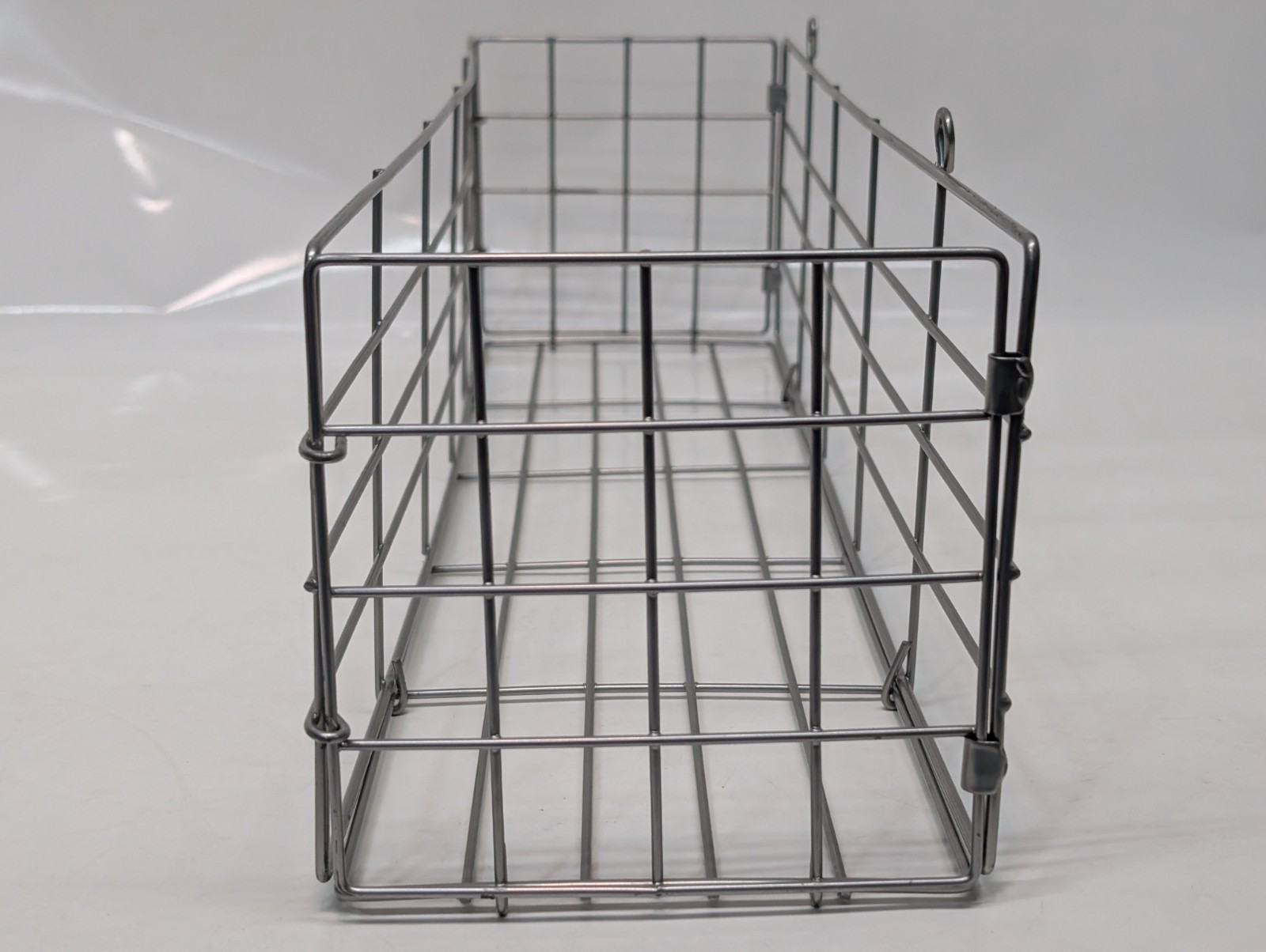 Unbranded Rectangular Powder Coated Wire Medical Station Cart/Wall Mount Basket