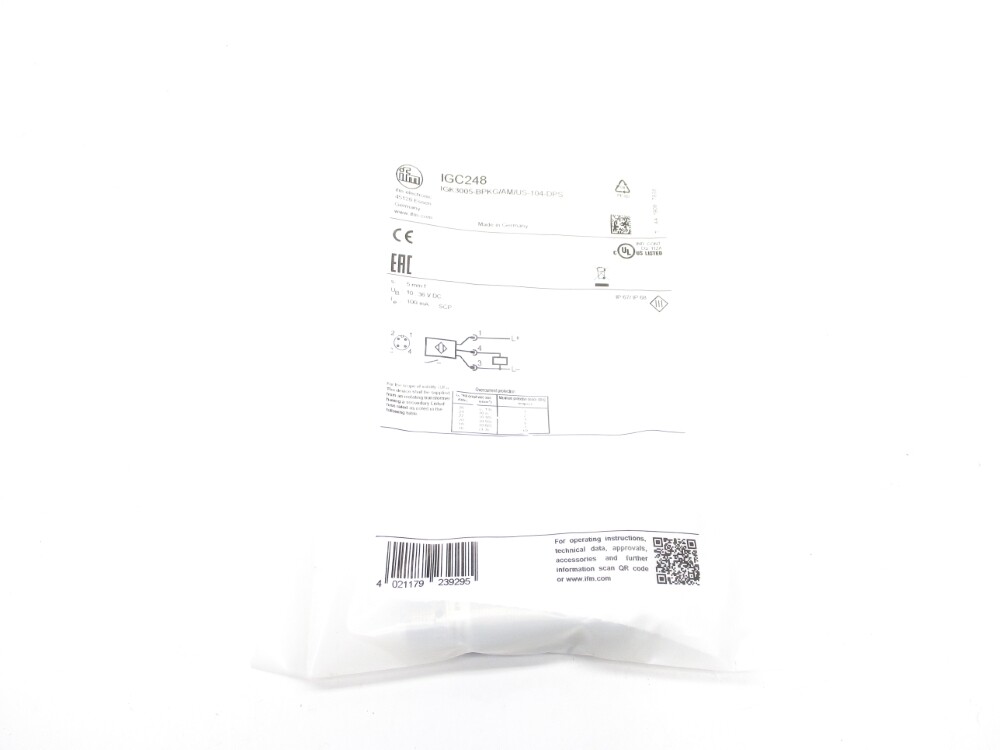 IFM EFECTOR IGK3005-BPKG/AM/US-104-DPS IGC248 10-36VDC NSMP
