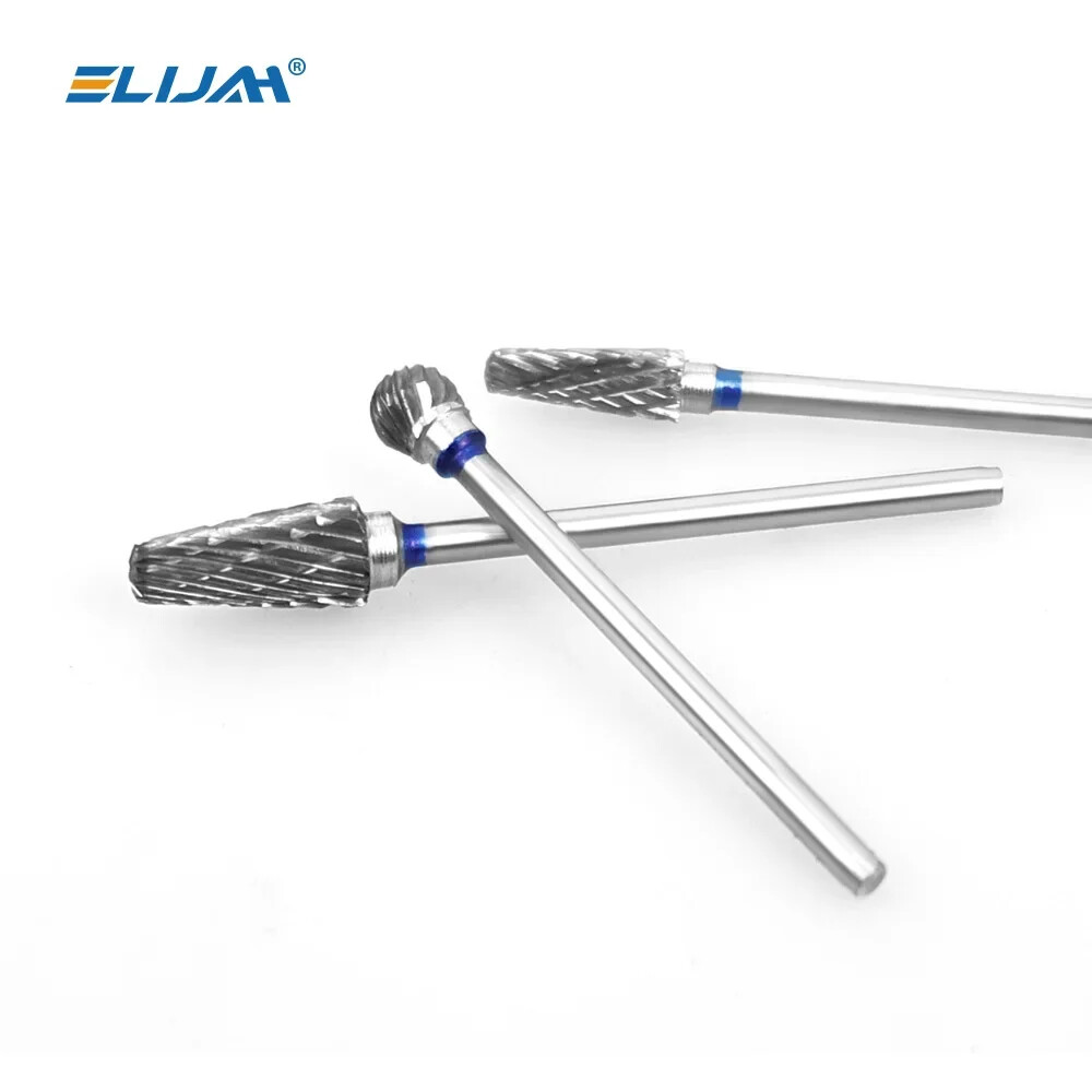 Dental Lab Polishing Bur Drills Tungsten Steel Carbide Burs Burrs 2.35MM 10 Pcs