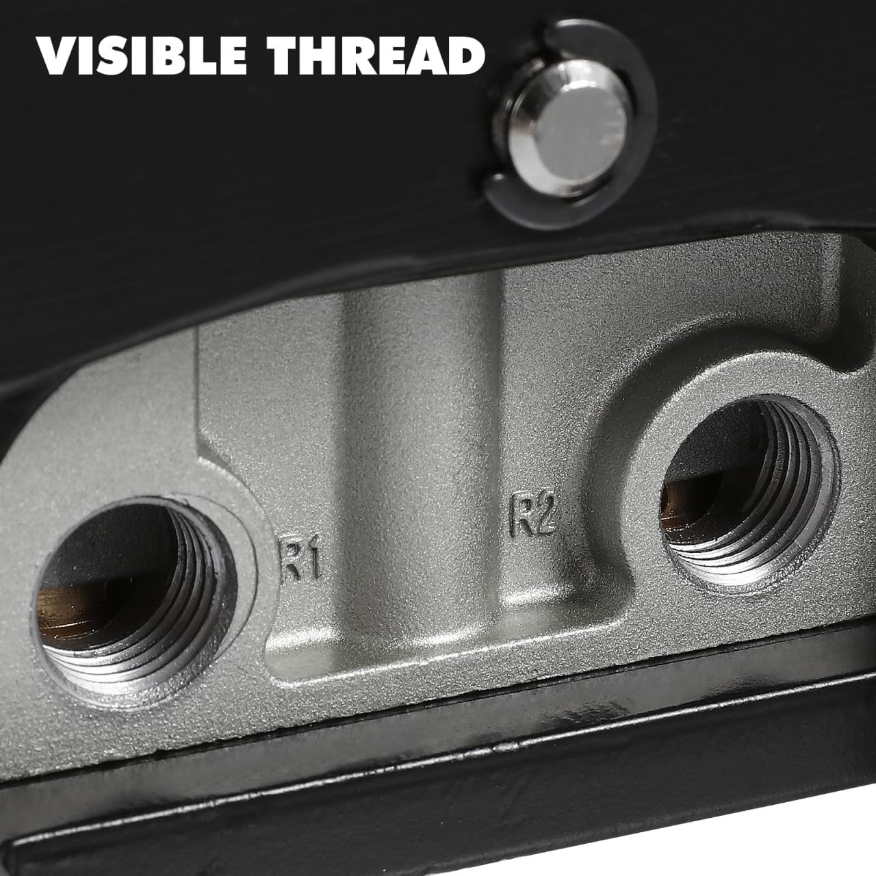 ULTECHNOVO Foot Pedal Valve 3 Way 2 Position Threaded Rubber Nonslip Black