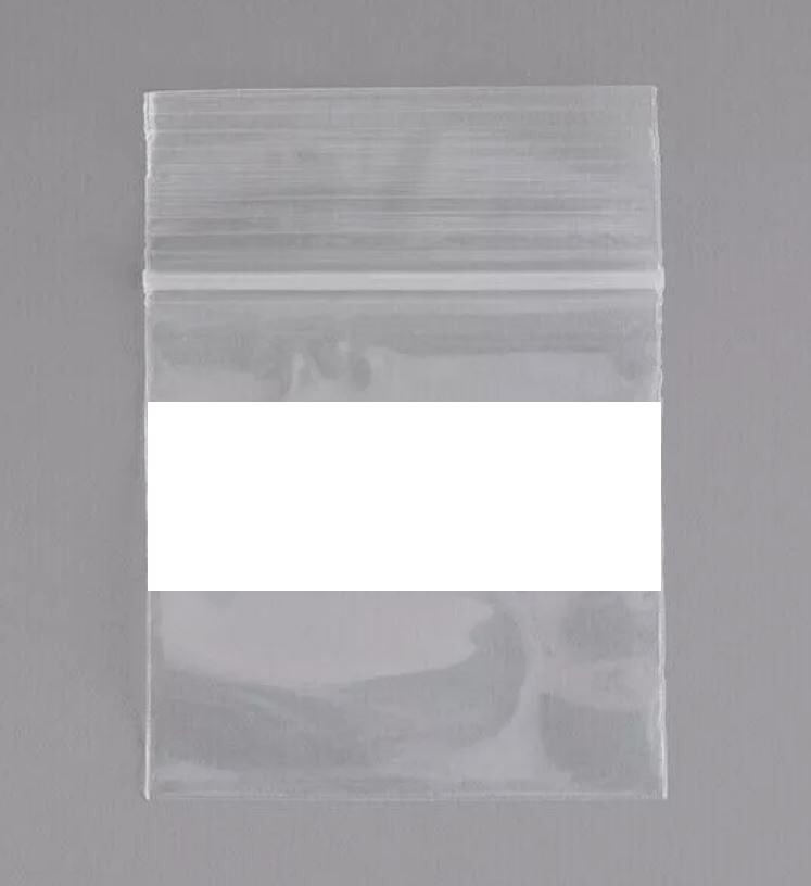 1000/PCS White Block 3″x4″ Clear Reclosable Seal Bag Plastic Zip Lock Bags 2Mil