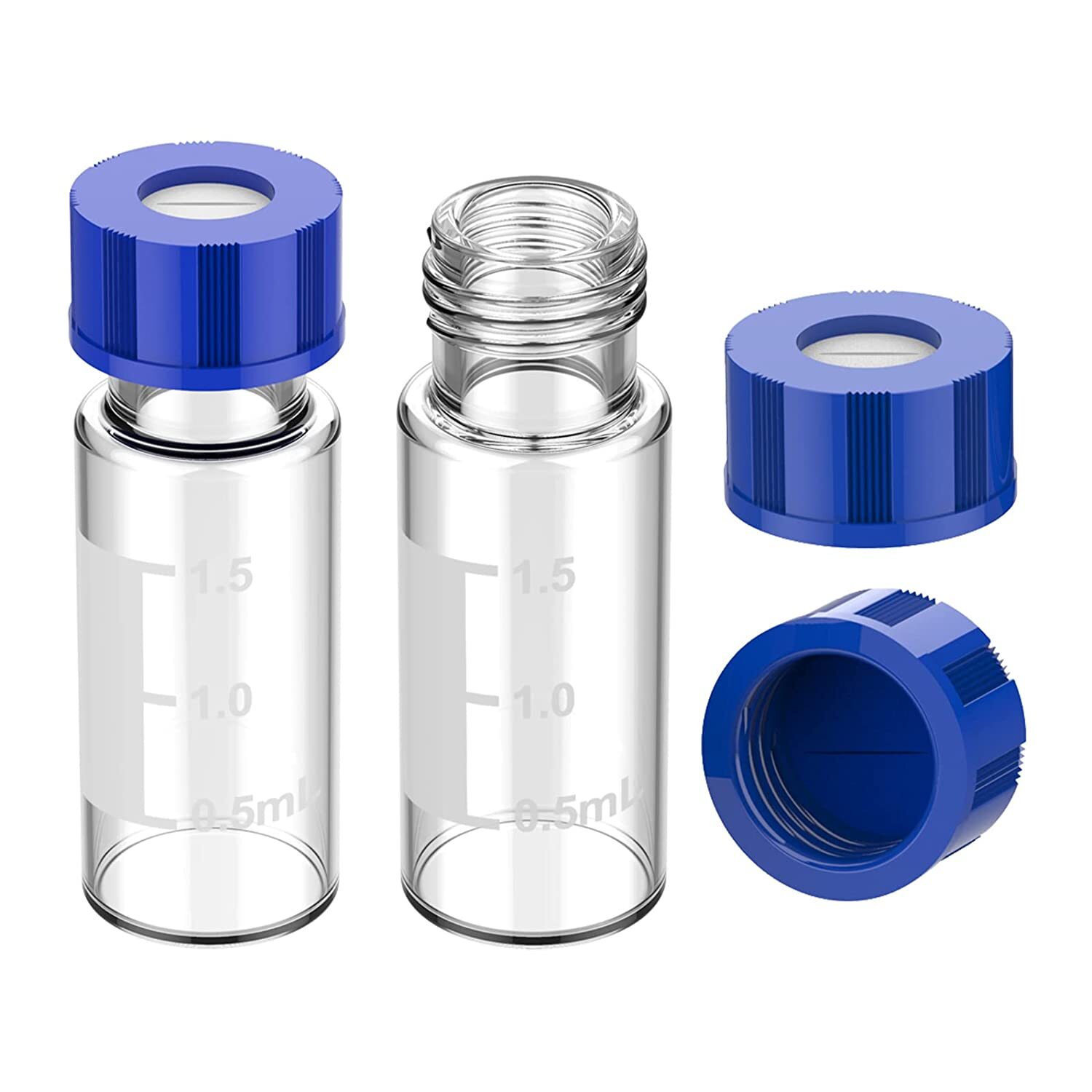 2ml Clear Glass Vials, 9-425 Thread, Type 1 Borosilicate, High Clarity, for Lab