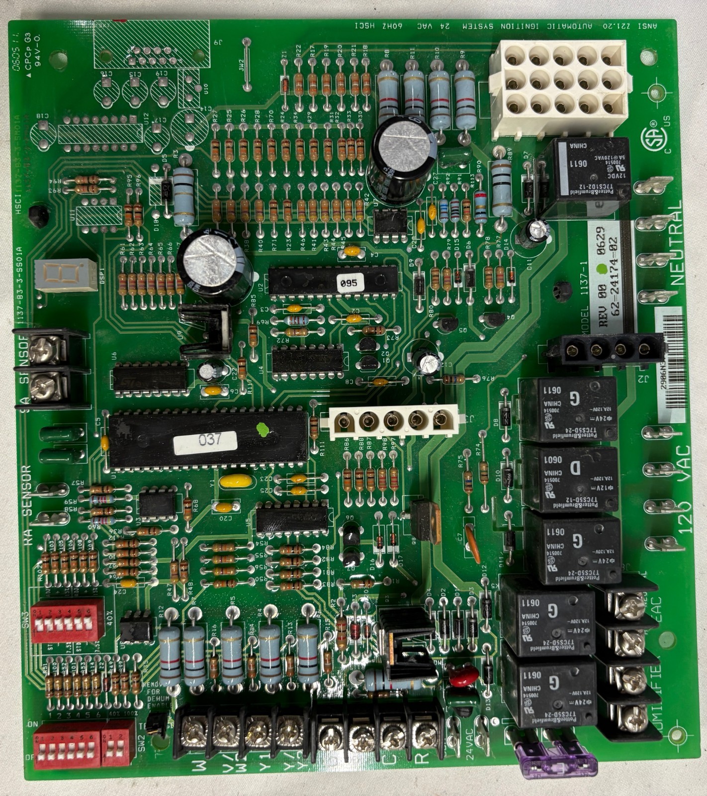 Rheem Ruud 62-24174-02 Furnace Control Board OEM 1137-1 Works Perfect Shipped!