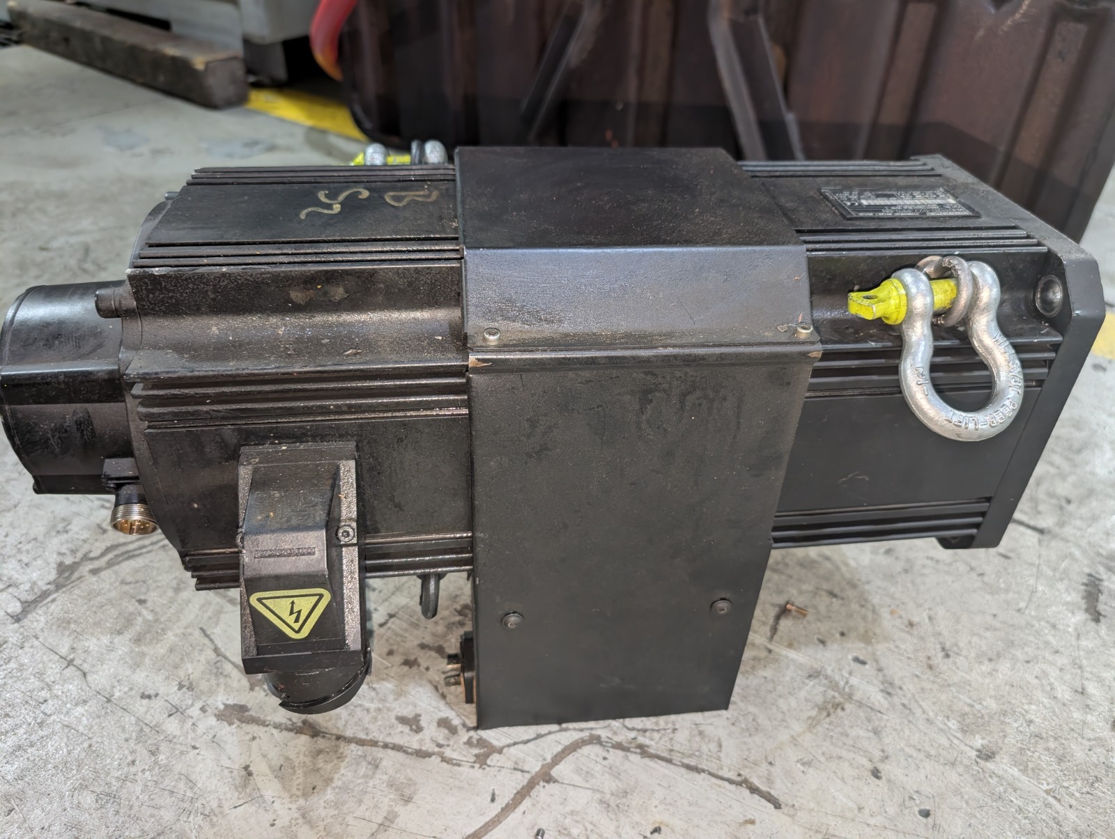 Indramat MHD112D-027-PP0-BN Servo Motor, Attached to unit LEM-RB112C1XX cooling