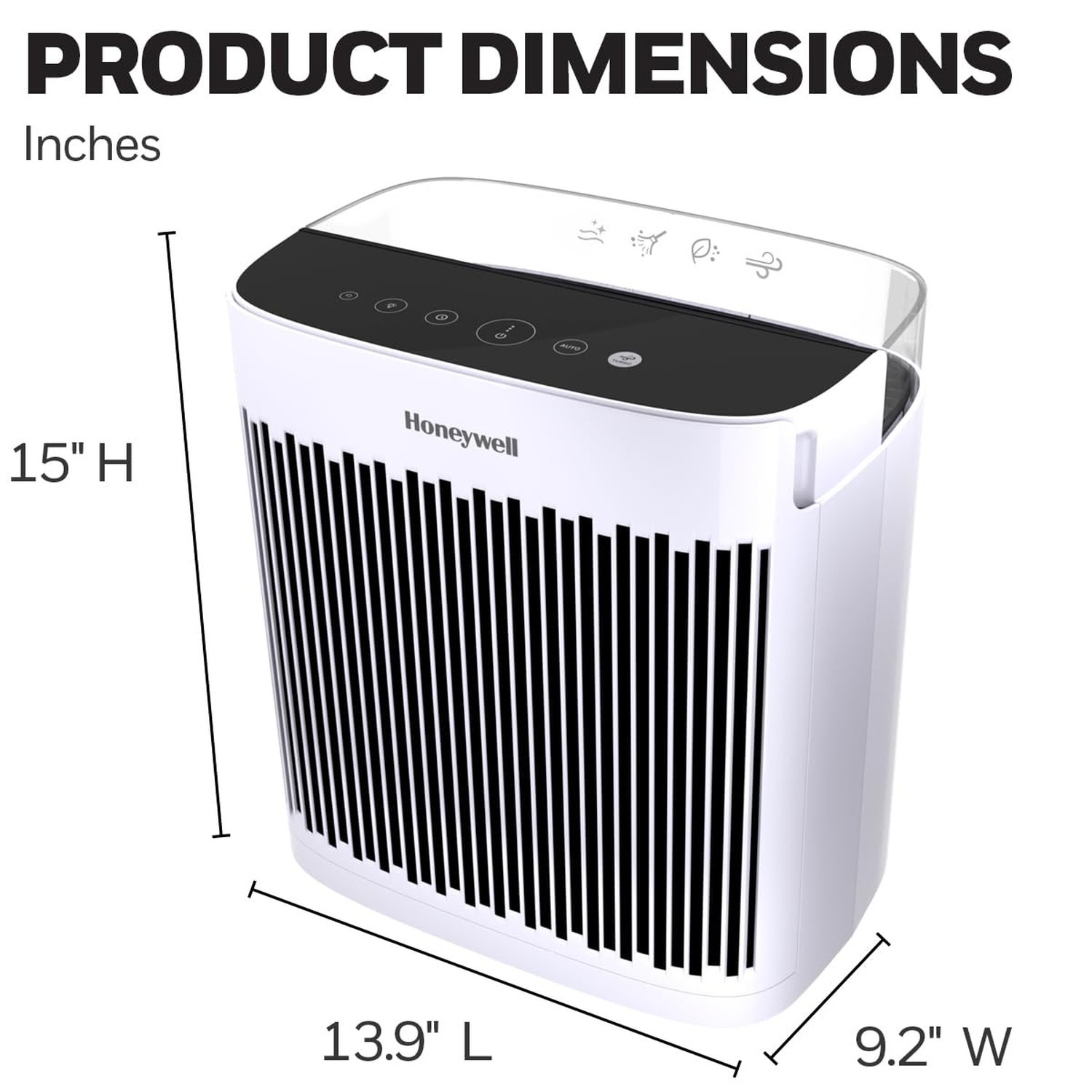 Honeywell HEPA Air Purifier for Home, 938 Ft² Rooms in 1 hour, Turbo Clean,