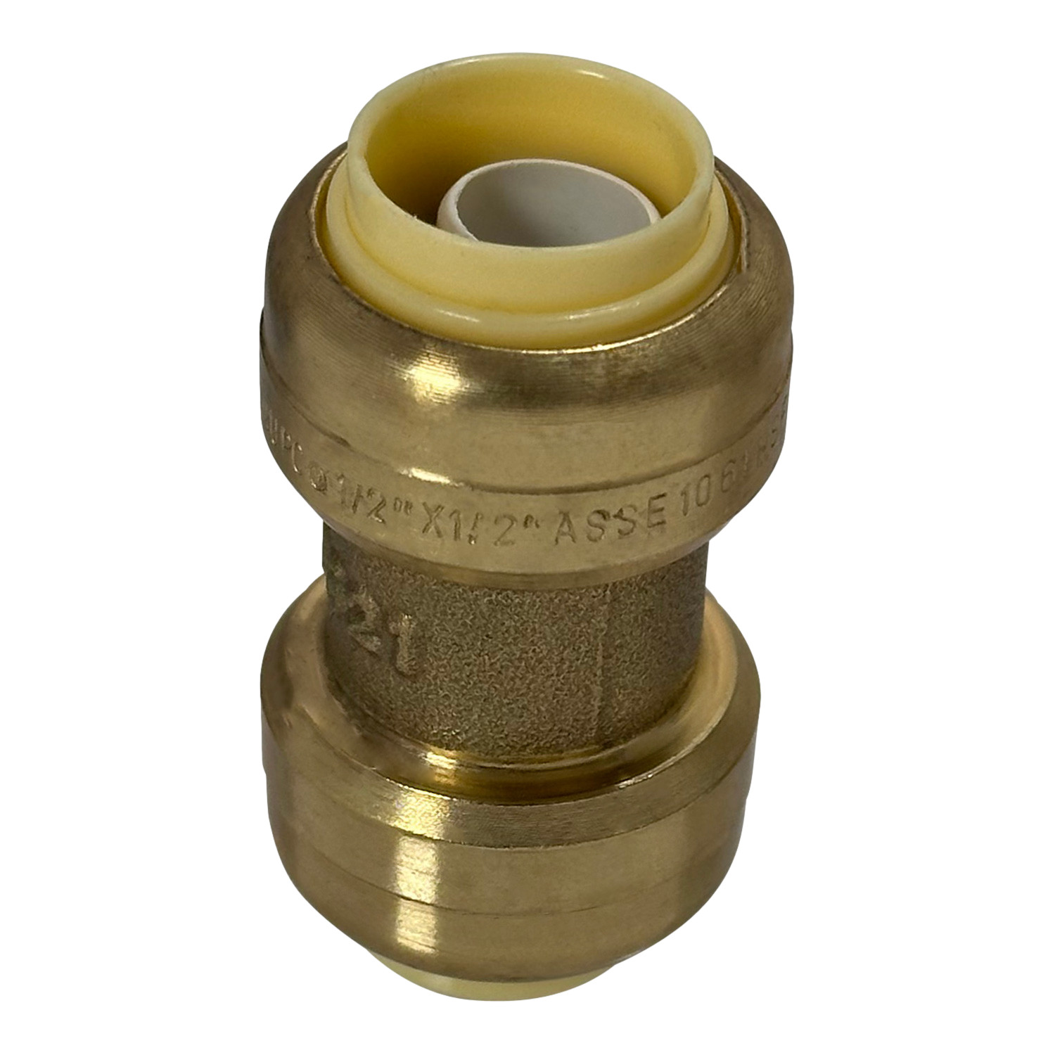 10) 1/2″ X 1/2″ PUSH FIT COUPLINGS WITH 1 FREE DISCONNECT CLIP, LEAD FREE BRASS