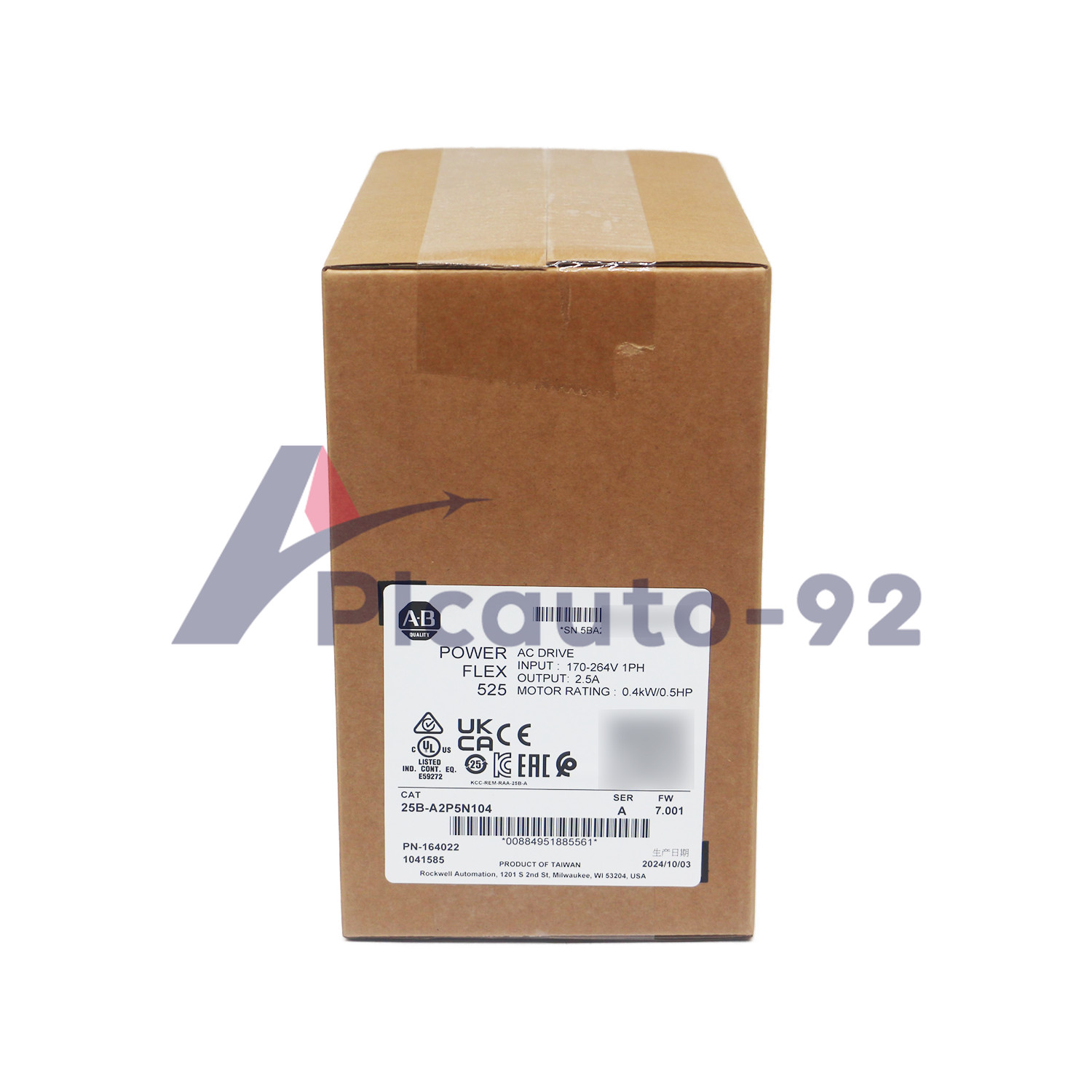 2025 New Allen Bradley 25B-A2P5N104 Ser A PowerFlex 525 AC Drive 0.4kW 0.5Hp