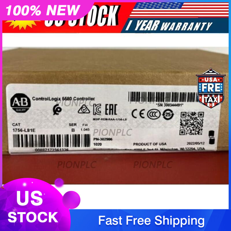 New Factory Sealed Surplus Allen Bradley 1756-L81E B 1756L81E US Free Tax