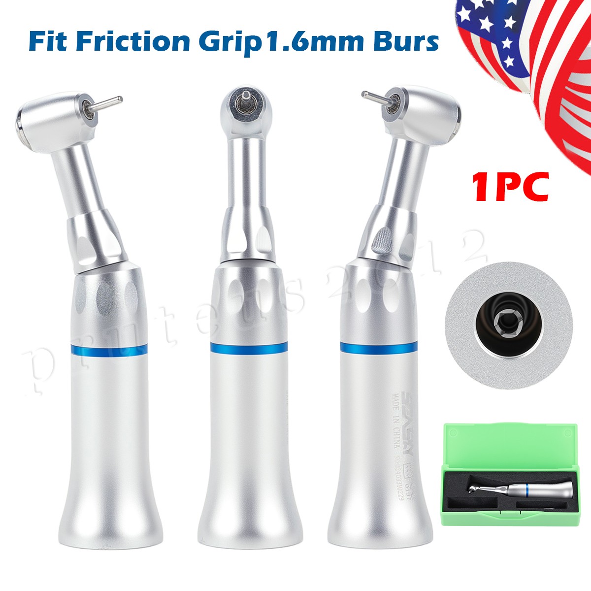 SEASKY Dental Contra Angle Handpiece FG 1.6mm E type Low Speed Push Button
