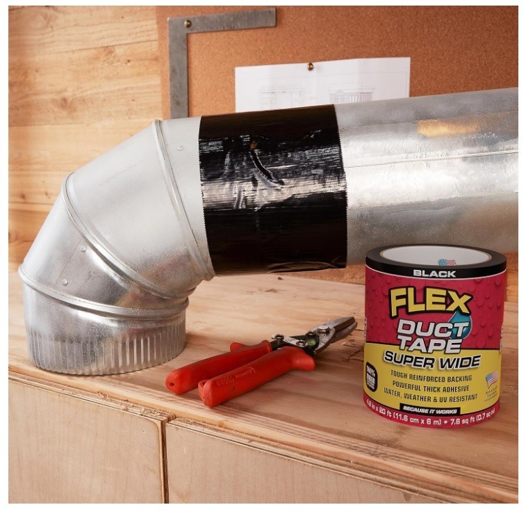 Flex Seal Super Wide Duct Tape Black 4.6 in. W X 20 ft. L