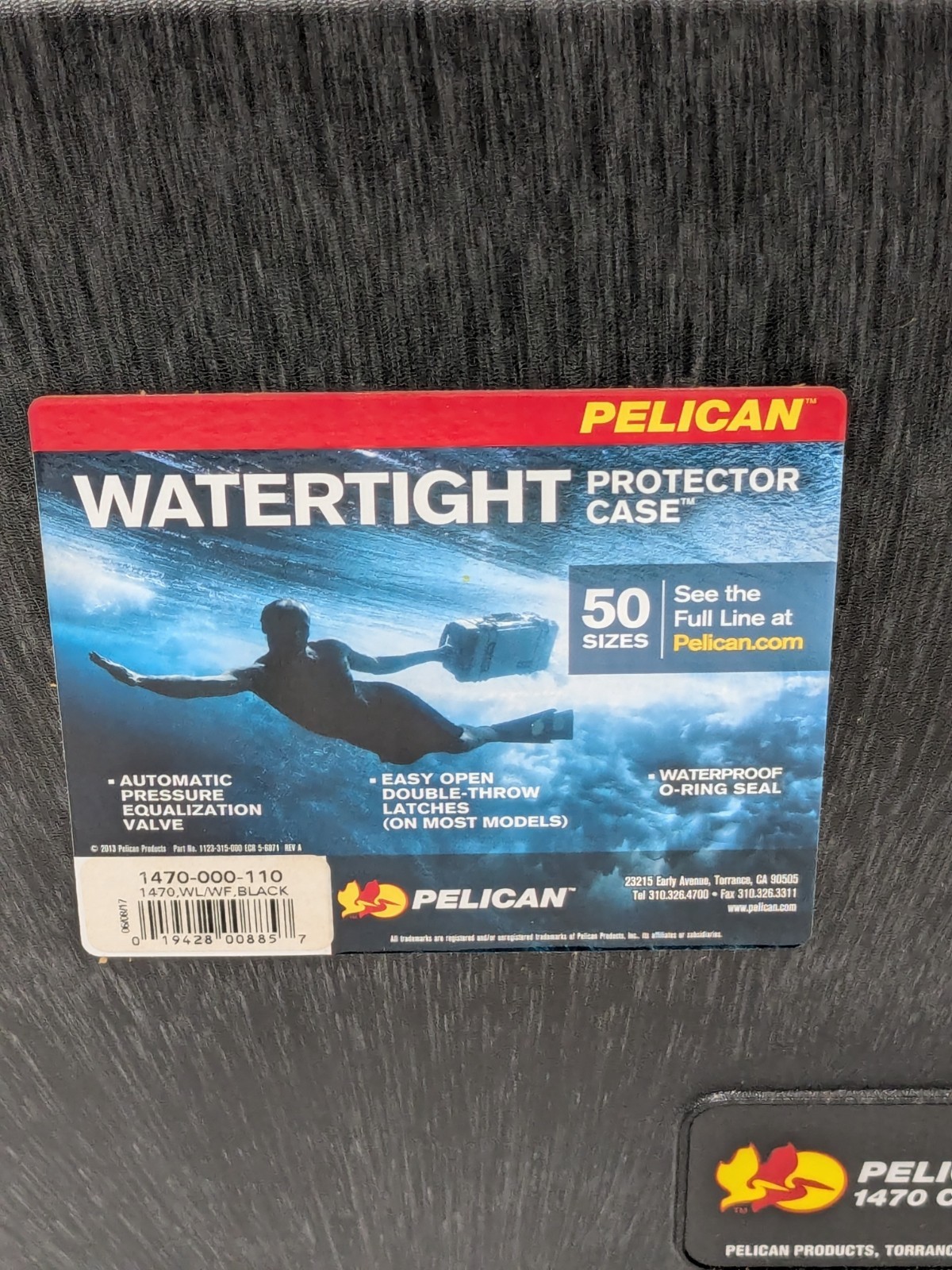 Pelican Products Laptop/Tablet Case: Layered Foam, 4-1/2″ Deep 1470-000-110
