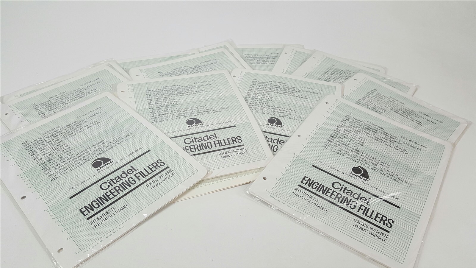 14 packs Citadel engineering fillers / graph paper – 20 sheets each – NEW