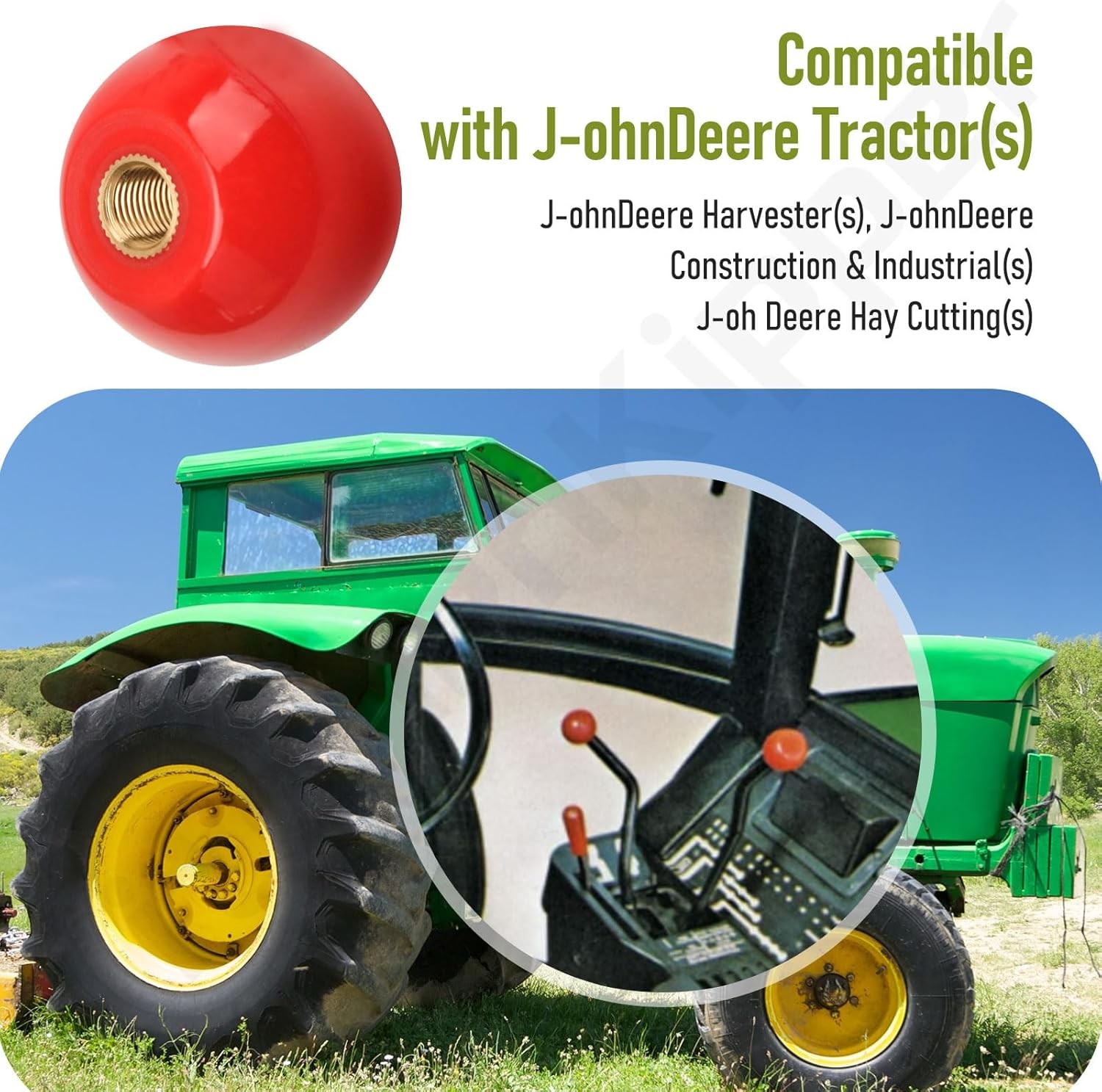 2PK R50864/ R161382 GEAR SHIFT KNOB FOR JOHN DEERE 1020 2020 2640 2755 4430 W