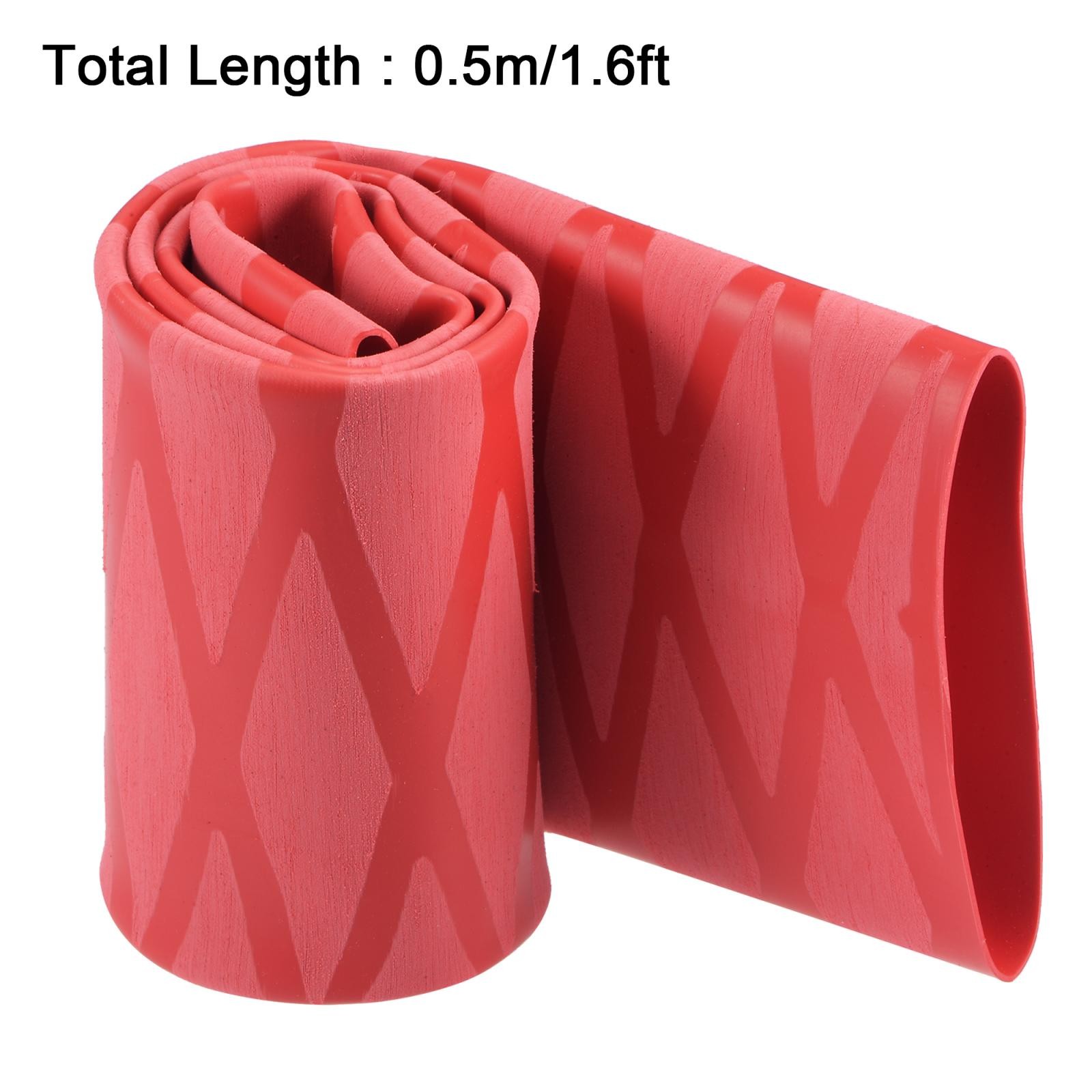 Heat Shrink Wrap Tubing for Rod/ 50mm Dia 81mm 1.6ft 1.7:1 Red