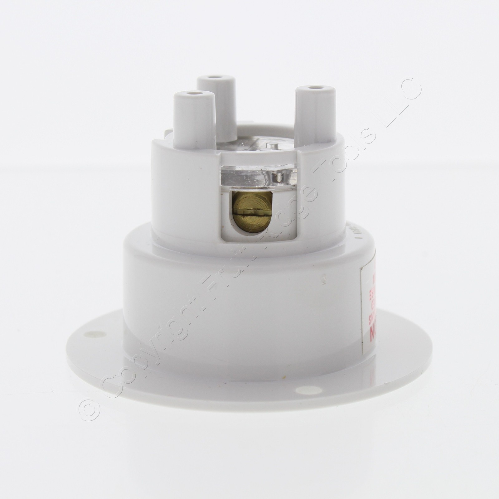 Woodhead 2407MB Safeway Male Flanged Inlet 3P3W 15A 125V 10A 250V Non-NEMA