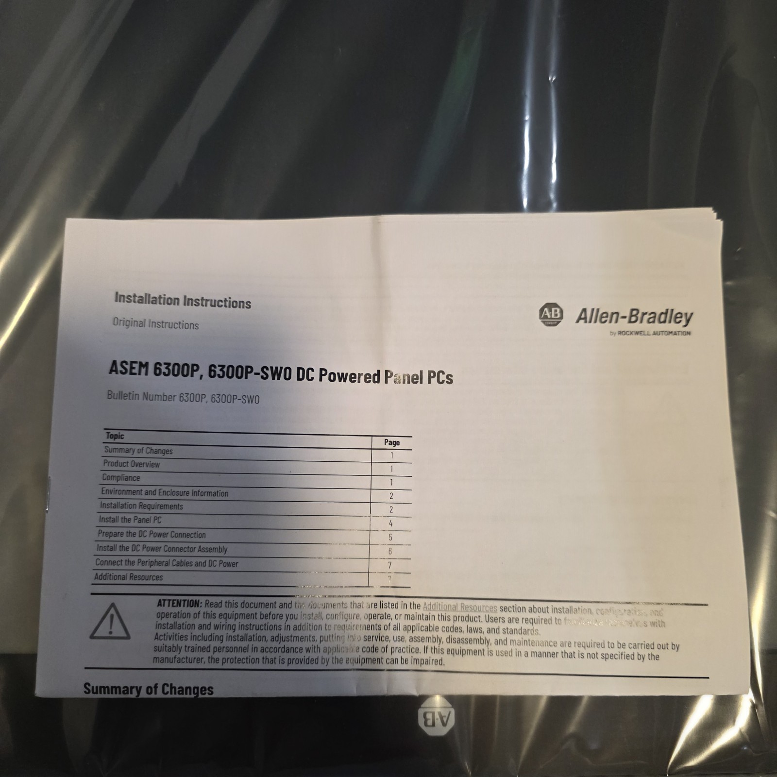 Allen Bradley Rockwell Automation 6300P-SW017 Panel PC